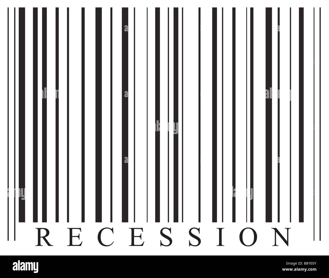Code-barres récession Banque D'Images