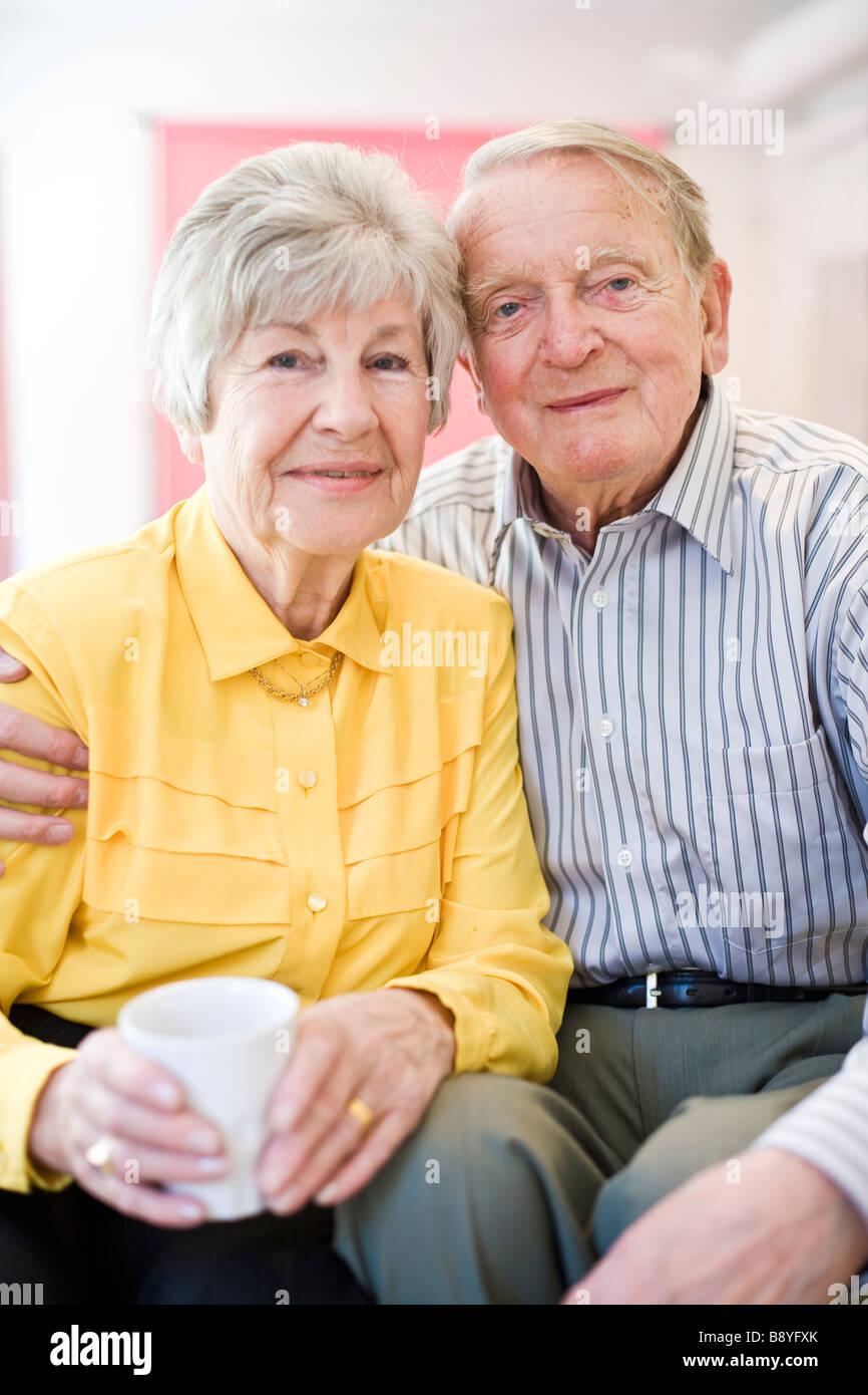 Un vieux couple de la Suède. Banque D'Images