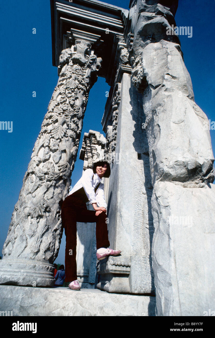 Palais d'Été de Pékin (Yuan Ming Yuan), ruines de palais de style européen Banque D'Images
