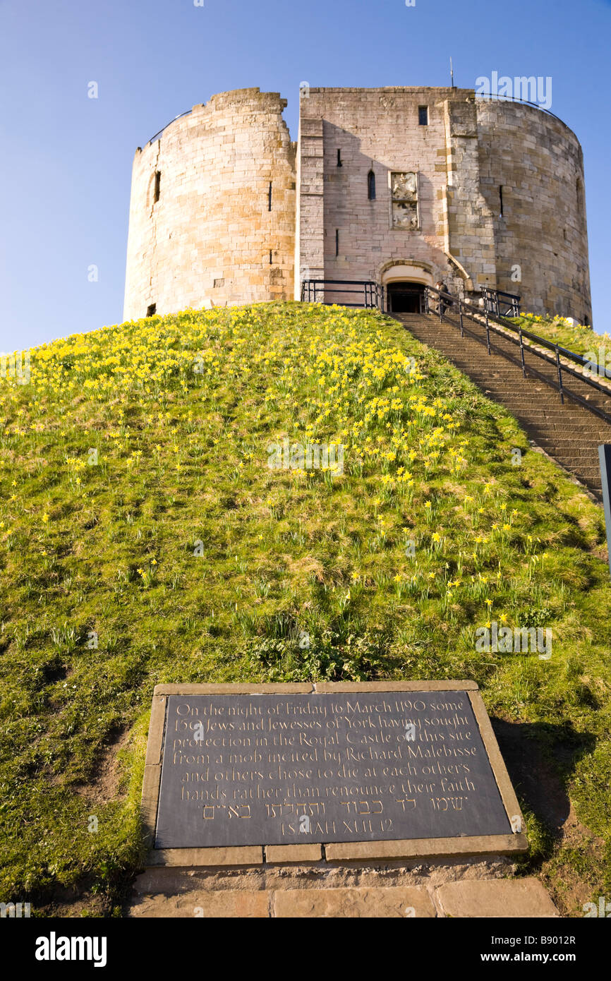 Clifford s Tower, York Castle motte et bailey, North Yorkshire, Angleterre Banque D'Images