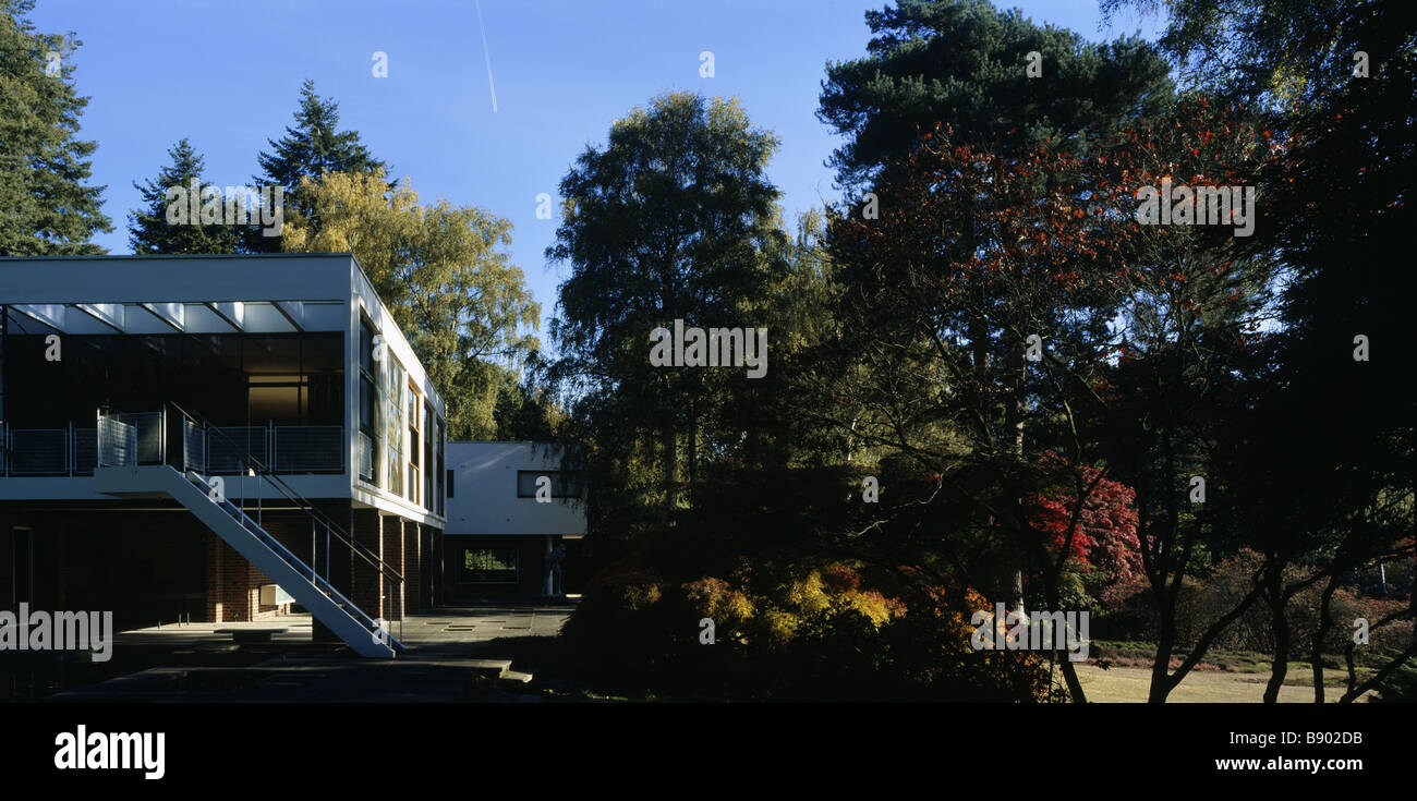 La maison moderniste, le Homewood, conçue par Patrick Gwynne en 1938 à Esher Surrey Banque D'Images