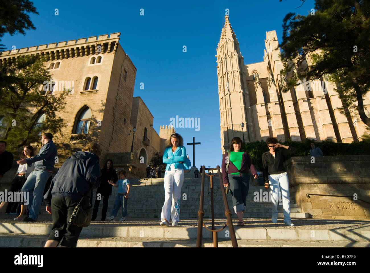 Europe Espagne Iles Baléares Majorque Palma cathédrale La Seo Banque D'Images
