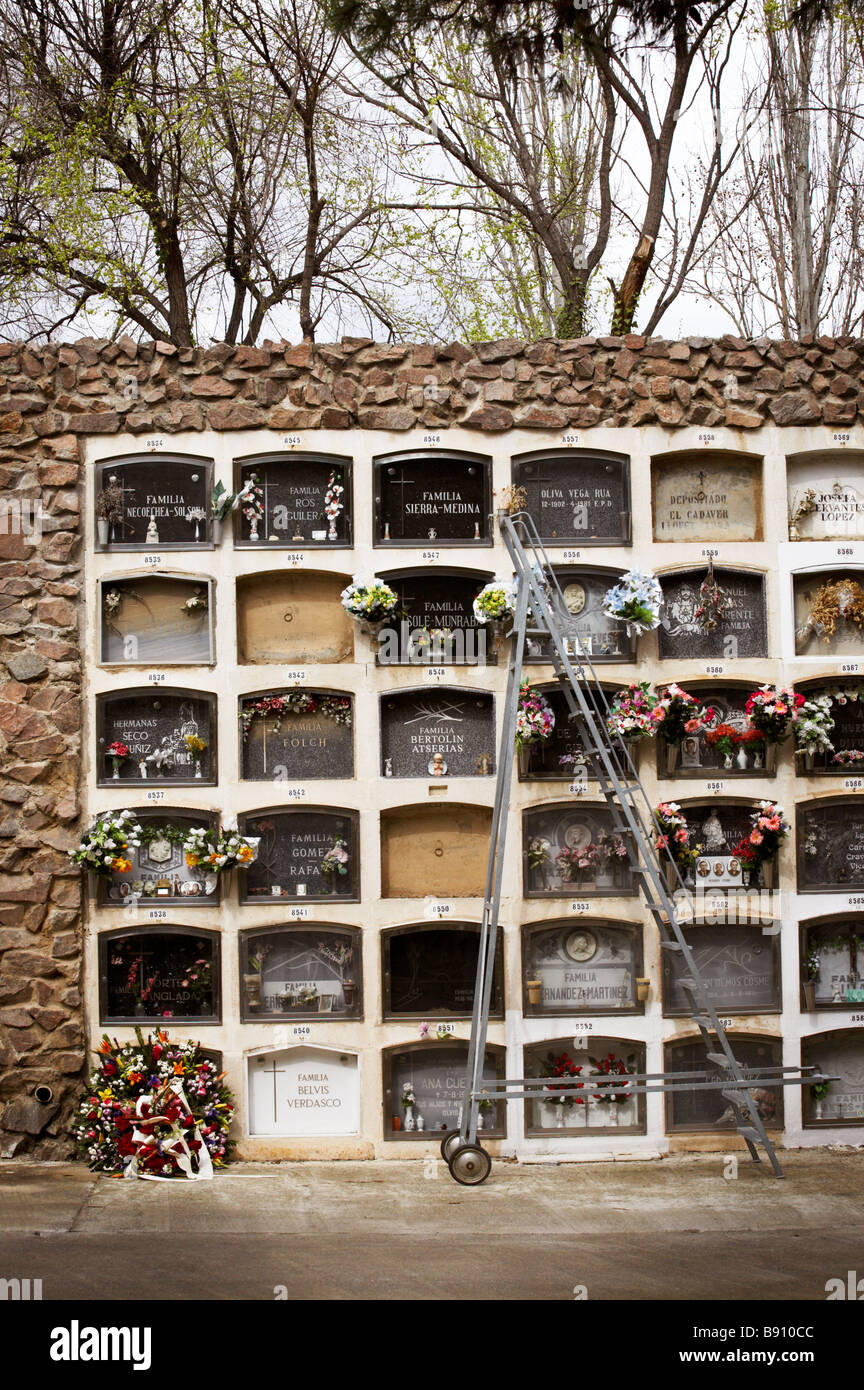 Un cimetière de l'Espagne. Banque D'Images