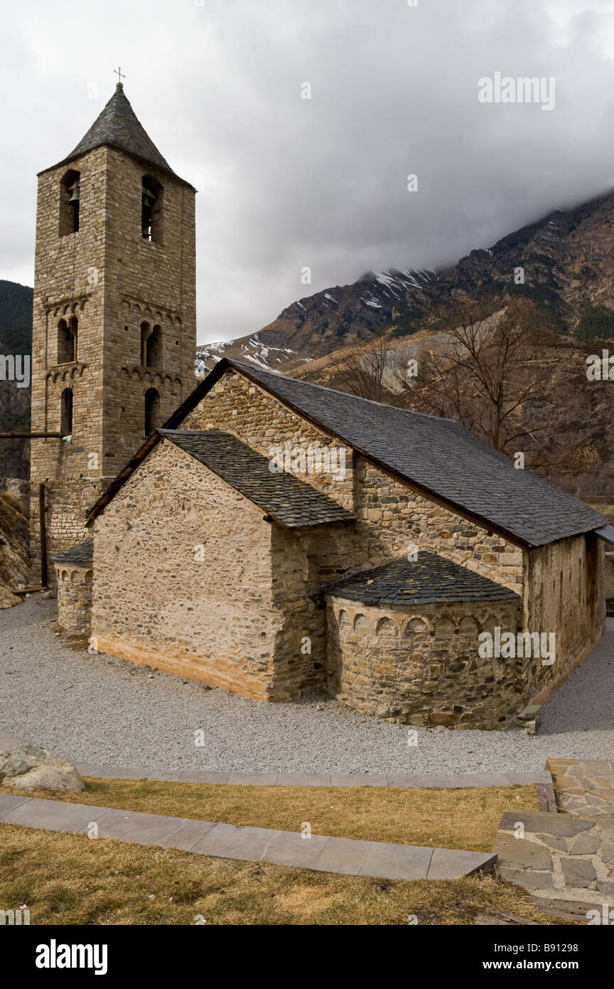 11e siècle église de style romane de Sant Joan de Boí. Boí, Vall de Boi, Catalogne, Espagne Banque D'Images