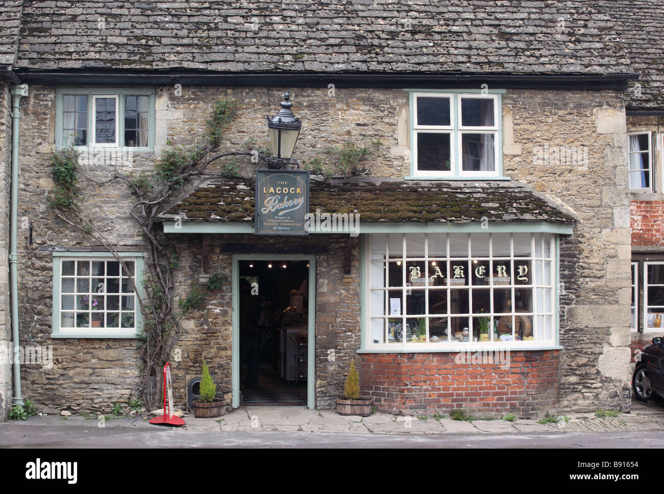 The Lacock Bakery, Lacock Village, Wiltshire, Angleterre, Royaume-Uni Banque D'Images