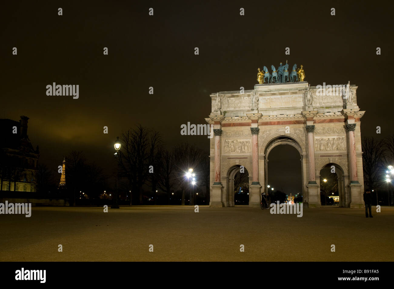 Arc de triomphe du Carrousel à Paris, France Banque D'Images