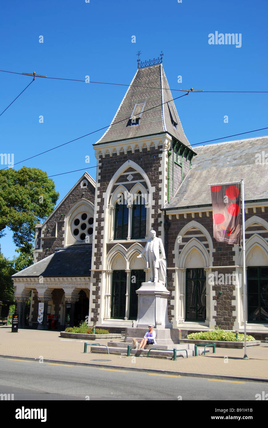Musée de Canterbury, Rolleston Avenue, Christchurch, Canterbury, île du Sud, Nouvelle-Zélande Banque D'Images