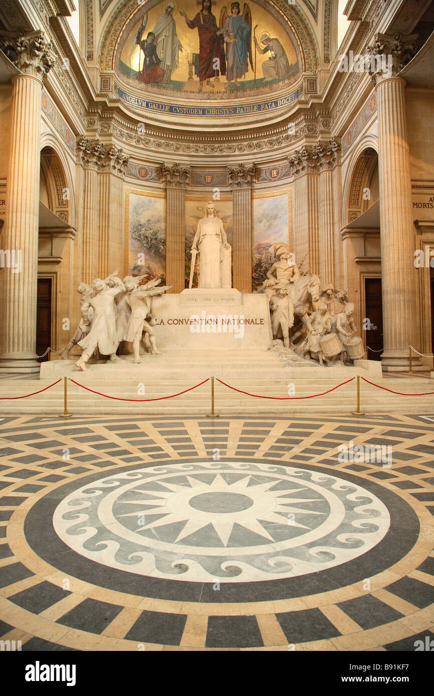 Vue de l'intérieur du Panthéon PARIS Banque D'Images