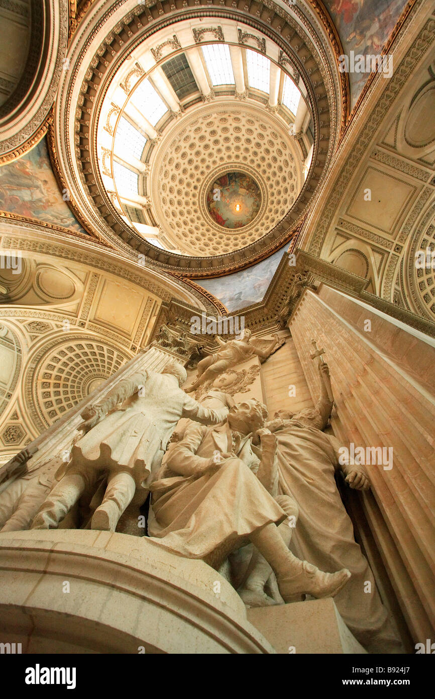 Vue de l'intérieur du Panthéon PARIS Banque D'Images