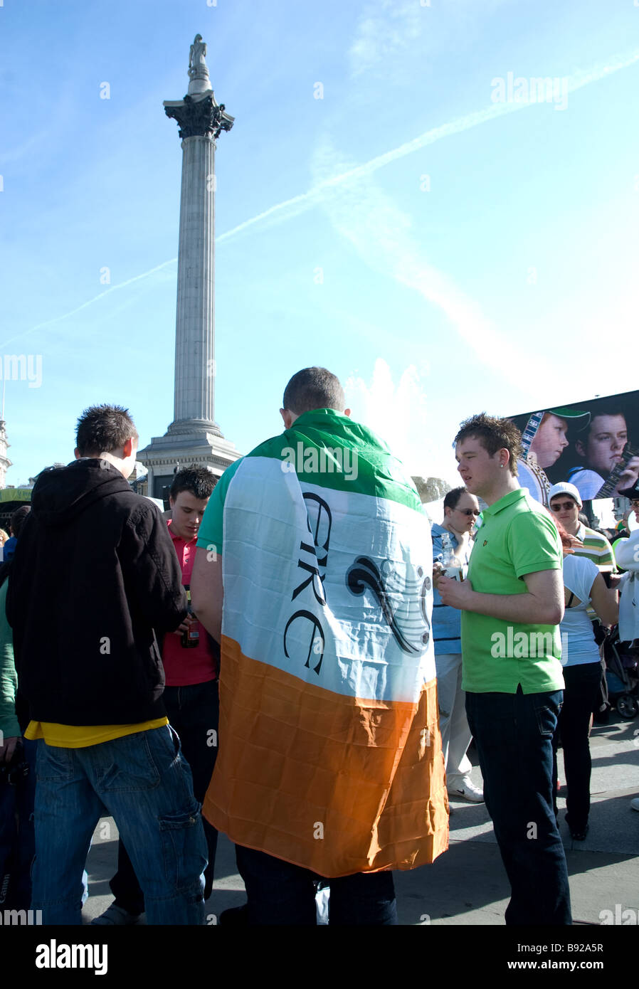 Célébrations de la St Patrick à Trafalgar Sq 2009 Banque D'Images