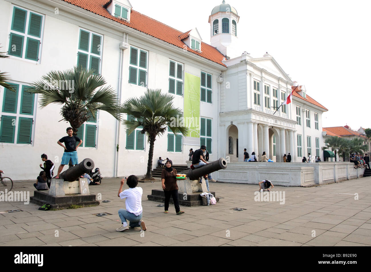 Sejarah Musée Fatahillah taman de Jakarta, Indonésie Banque D'Images