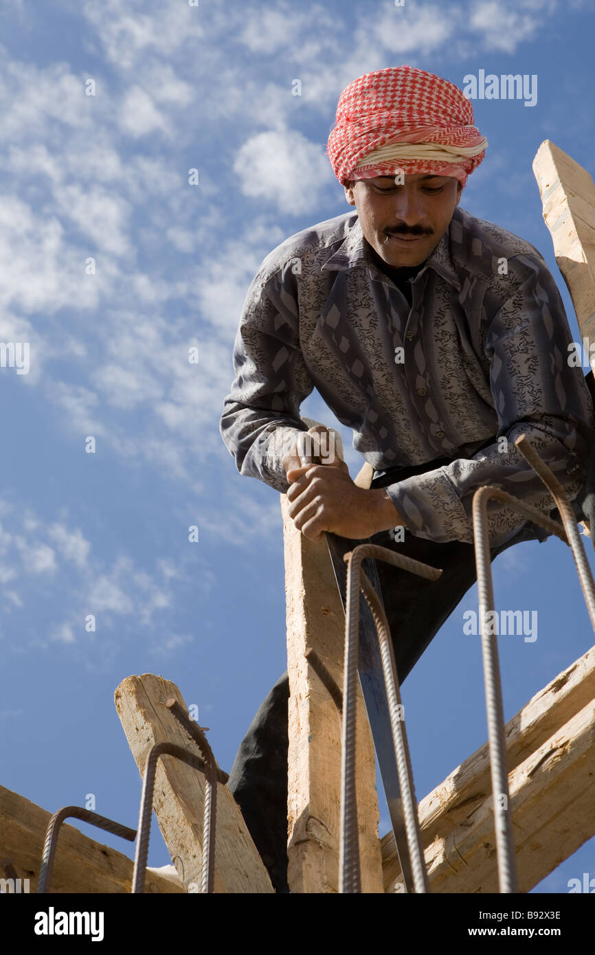Travailleur de la construction égyptien Banque D'Images