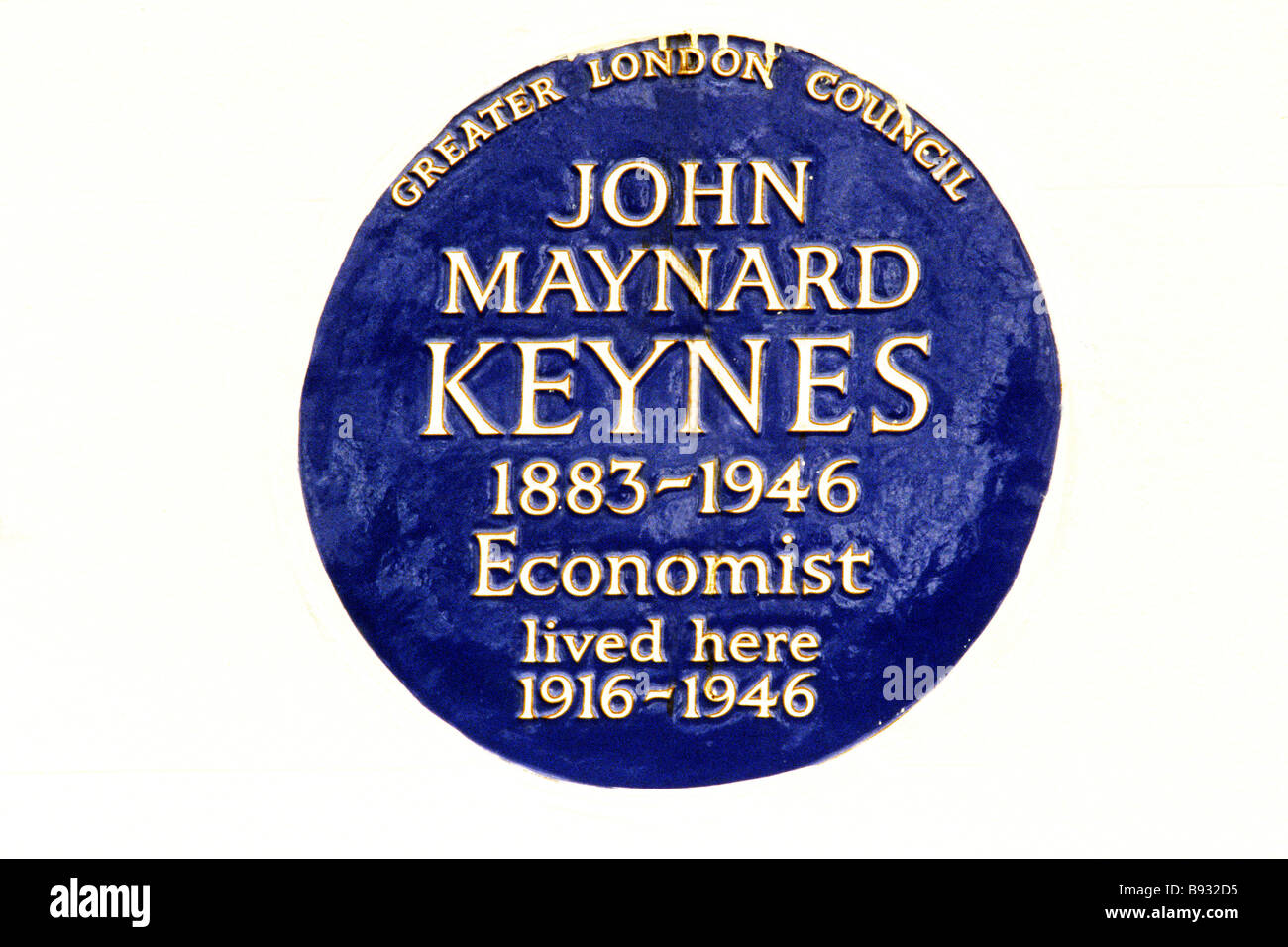 Blue Plaque John Maynard Keynes Gordon Square Bloomsbury Londres Angleterre Anglais britannique economist Banque D'Images