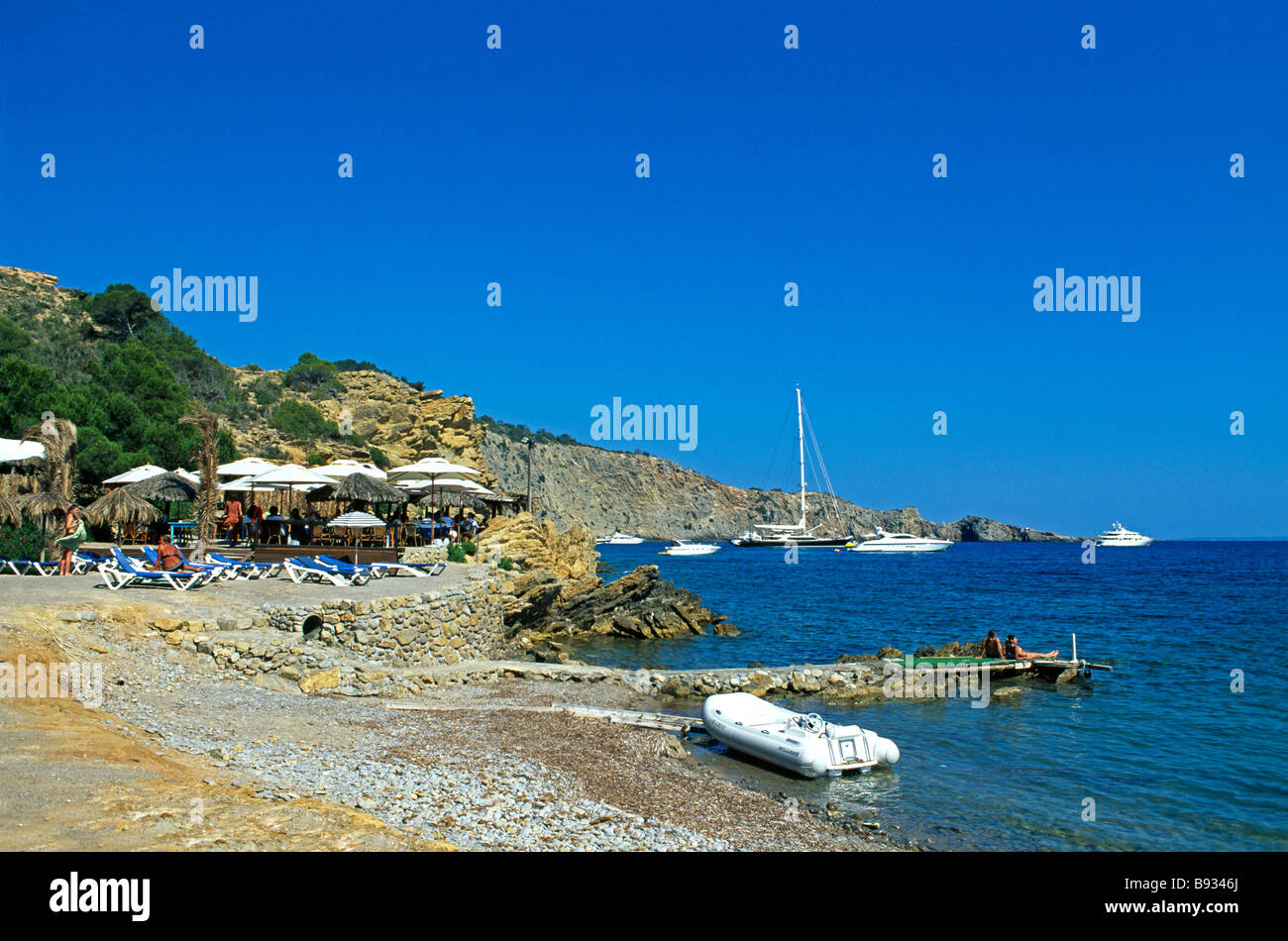 À proximité de Plage Sa Caleta Ibiza Iles Baléares Espagne Banque D'Images