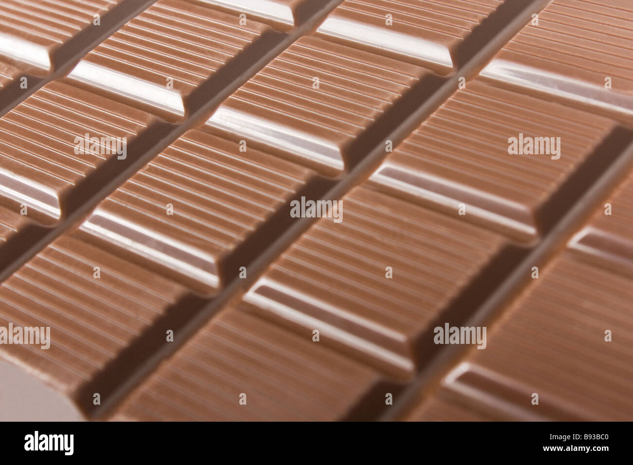 Close up detail d'une barre de chocolat au lait Banque D'Images