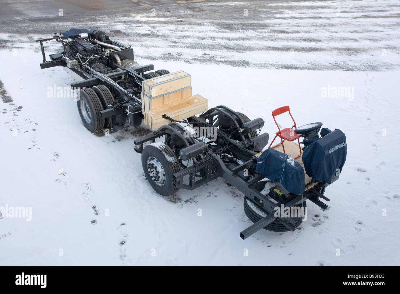 L'extérieur du châssis de camion Scania Banque D'Images