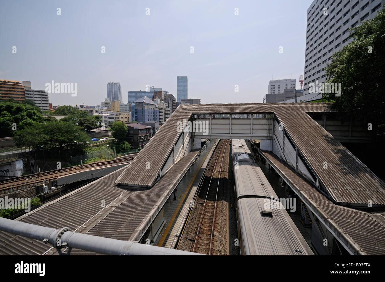 Shin-Ochanomizu Station et Kanda vus de Higiri pont. Chiyoda. Tokyo. Le Japon Banque D'Images