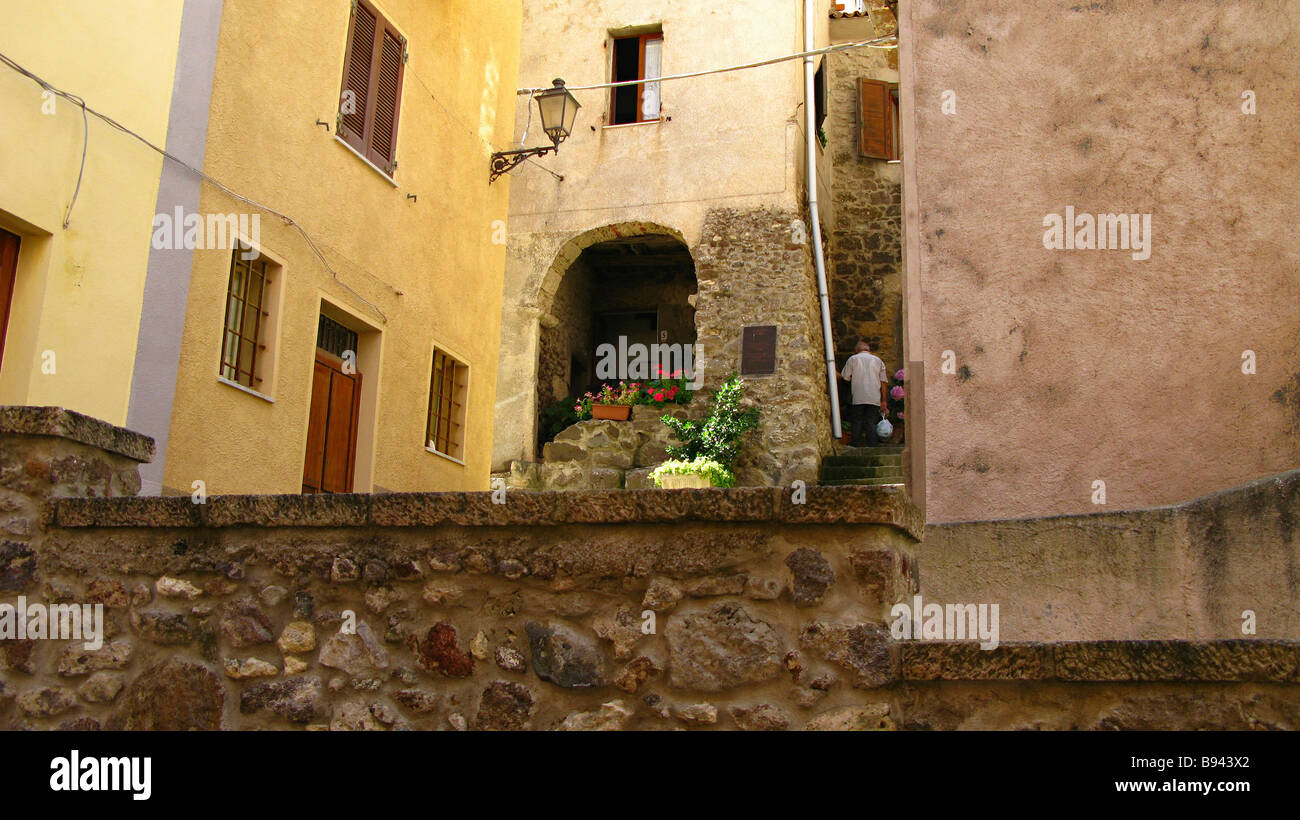 Castelsardo centre-ville historique. Province de Sassari. Sardegna. Italie Banque D'Images