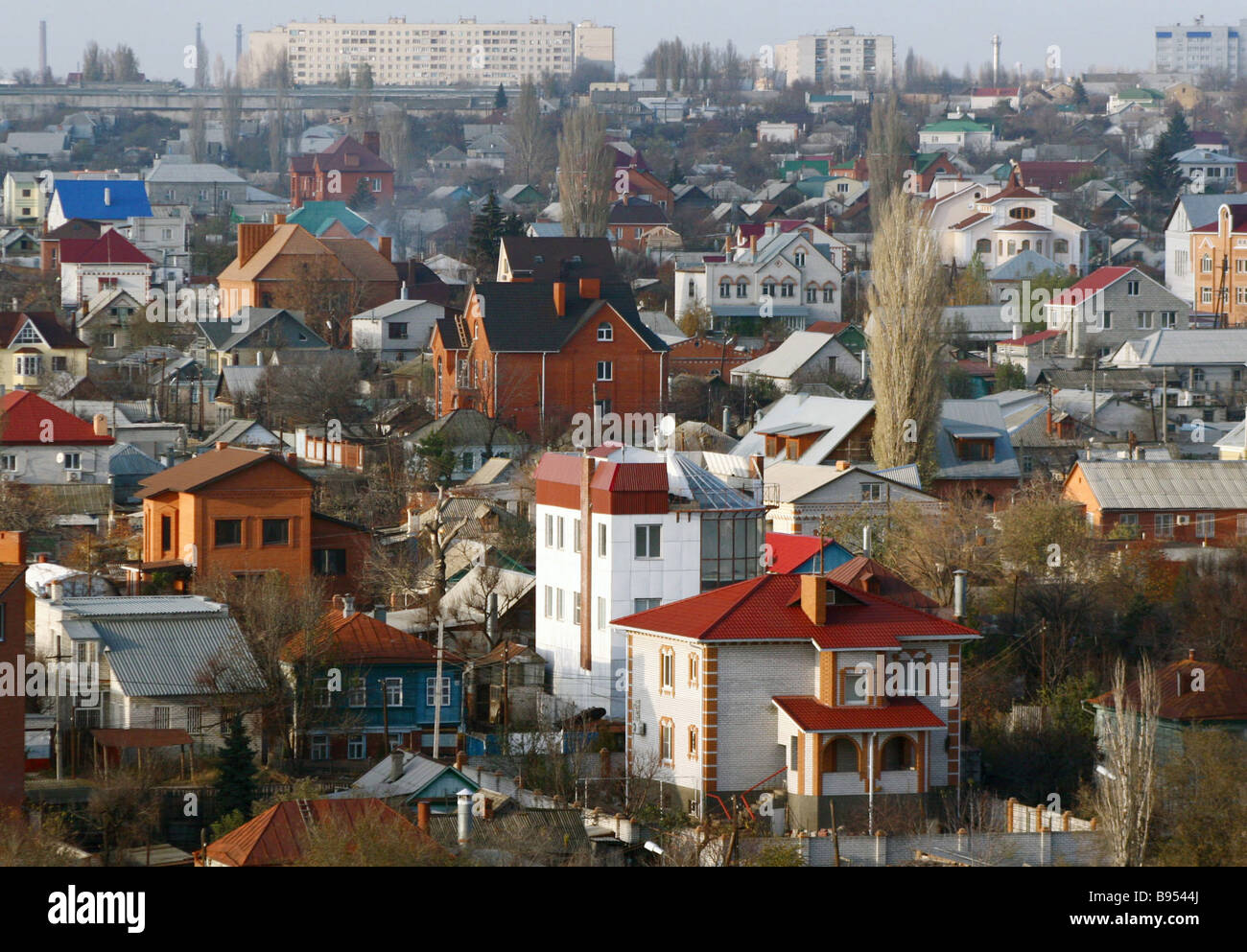 Des maisons privées dans la région de Volgograd Banque D'Images
