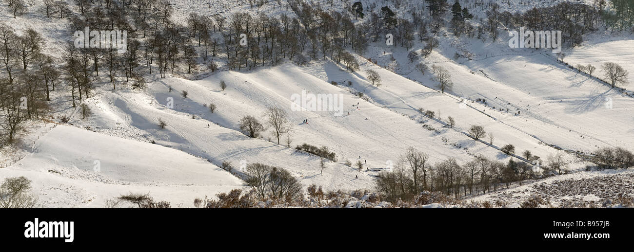 Vue panoramique sur le trou de Horcum en hiver North Yorkshire Angleterre Royaume-Uni Royaume-Uni GB Grande Bretagne Banque D'Images