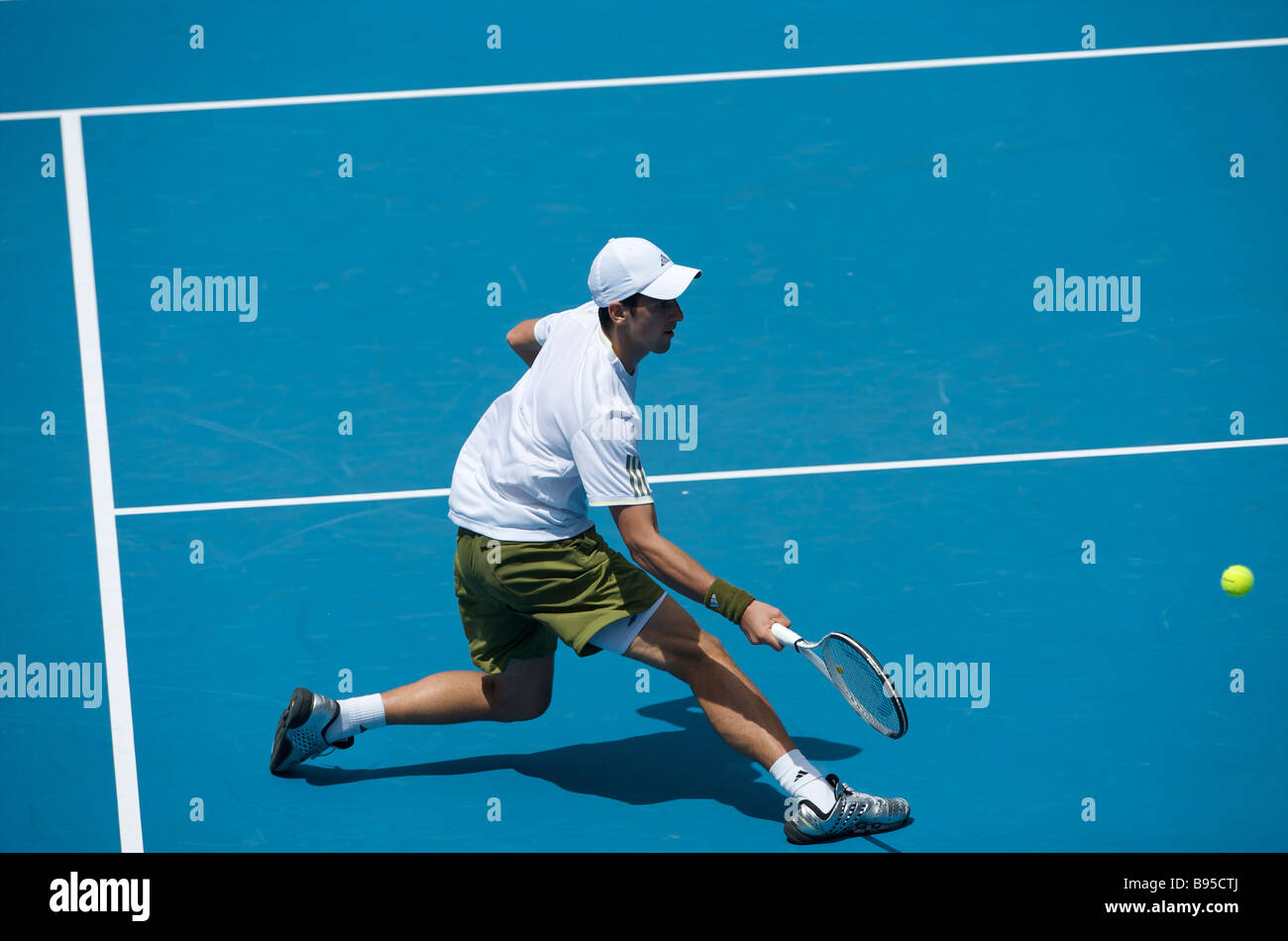 L'Adidas tennis player Novak Djokovic la Serbie au cours de l'Open d'Australie 2009 Grand Chelem à Melbourne Banque D'Images