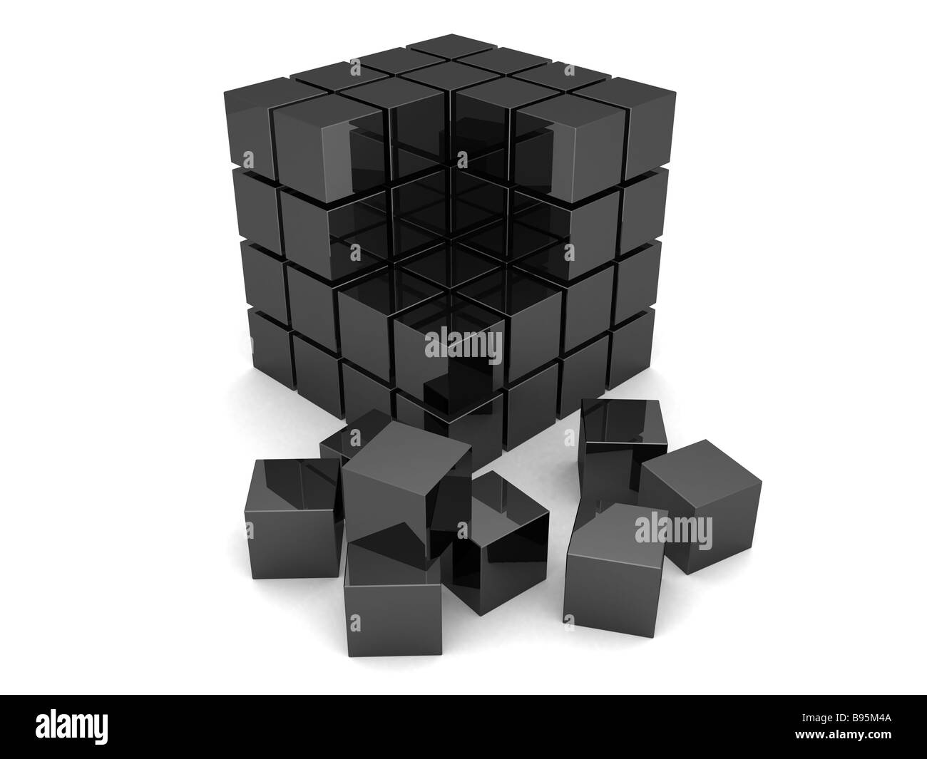 cubes noirs Banque D'Images