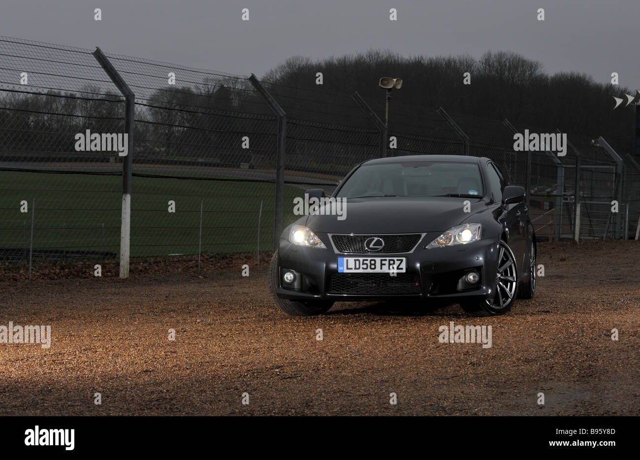 Lexus IS-F à voiture performance race track Banque D'Images
