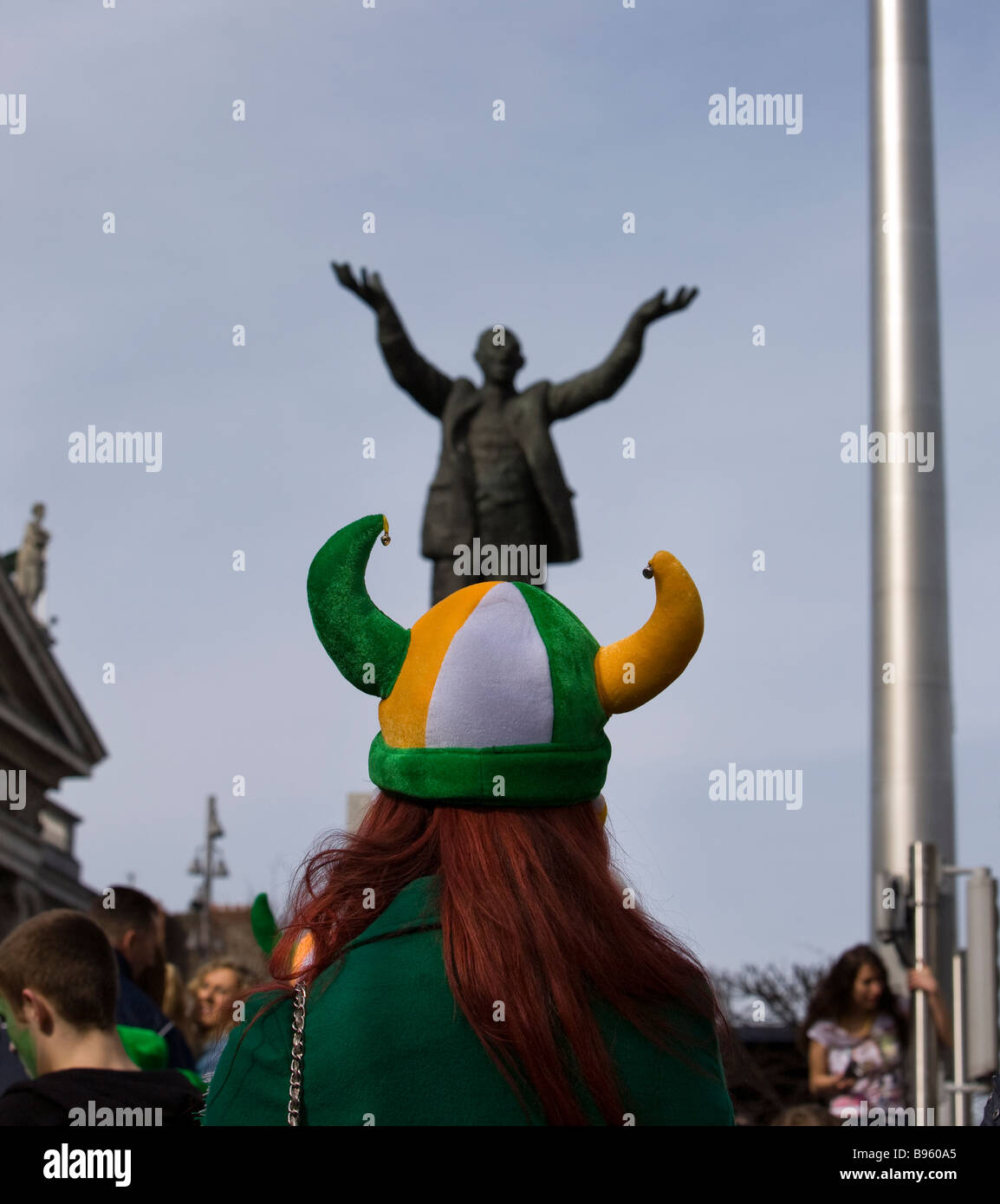 Chapeau de Viking, le jour de la Saint Patrick, Dublin Banque D'Images