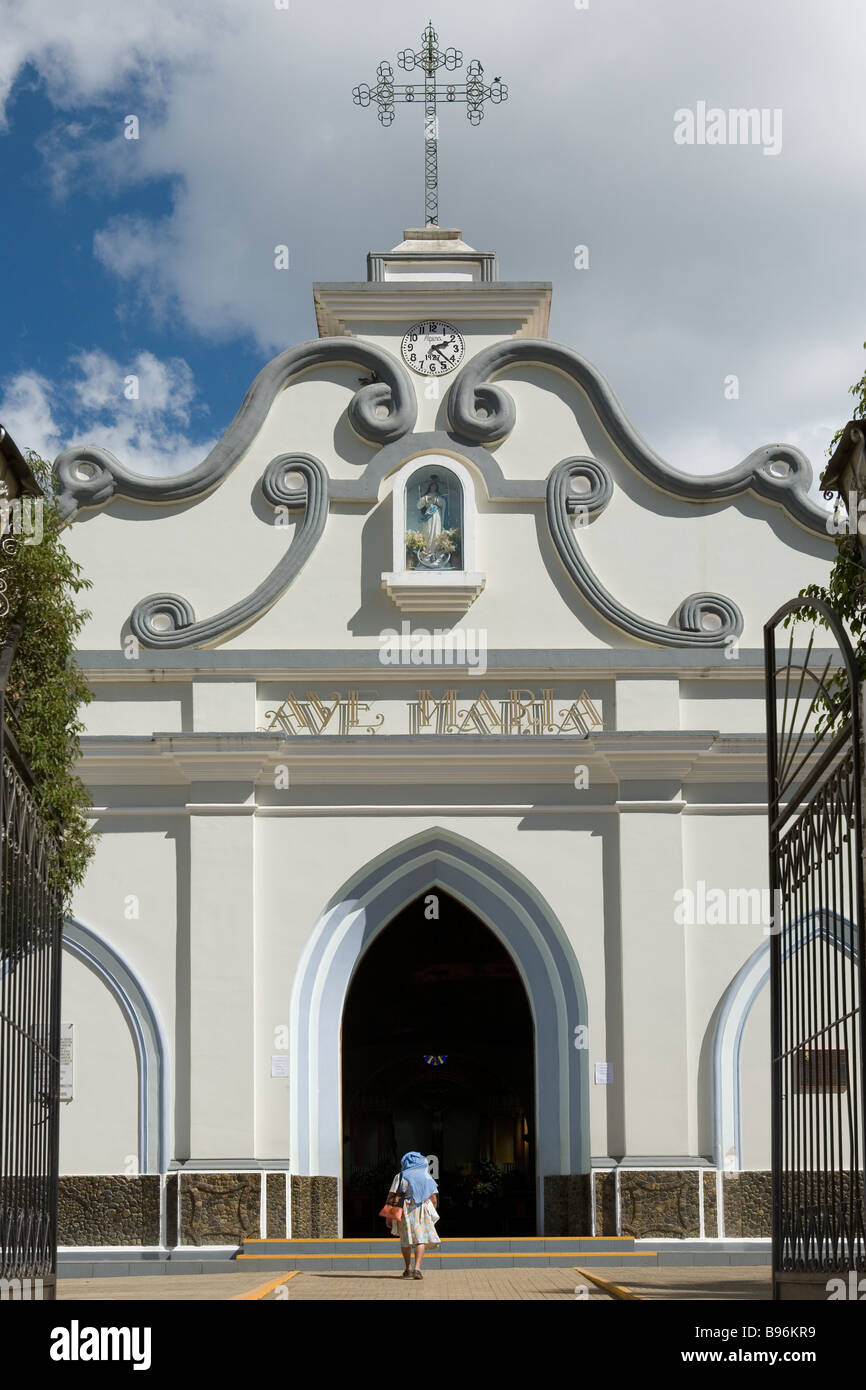Église du Village Concepcion de Ataco El Salvador Banque D'Images