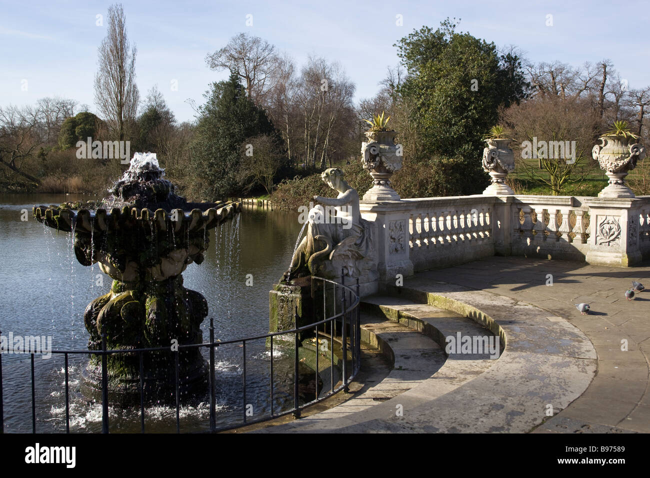 Jardins italiens de Kensington Gardens London UK Banque D'Images
