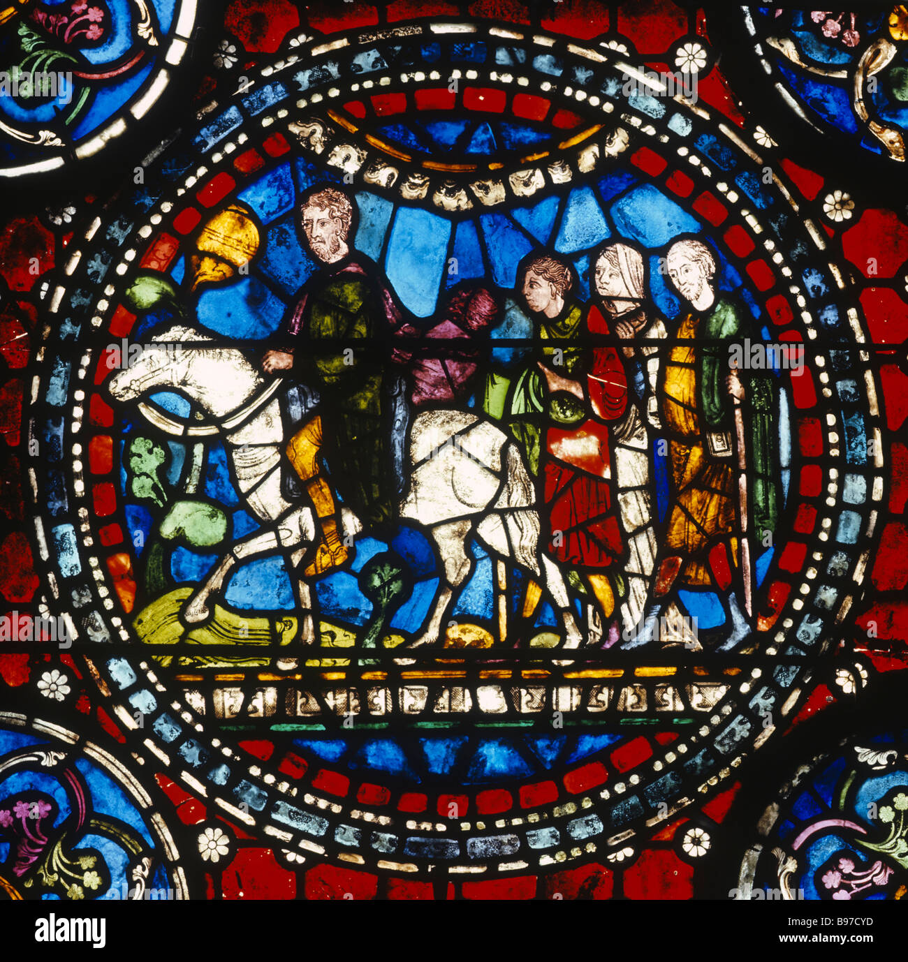 Pèlerins sur le chemin de Canterbury Chapelle de la Trinité la Cathédrale de Canterbury Banque D'Images