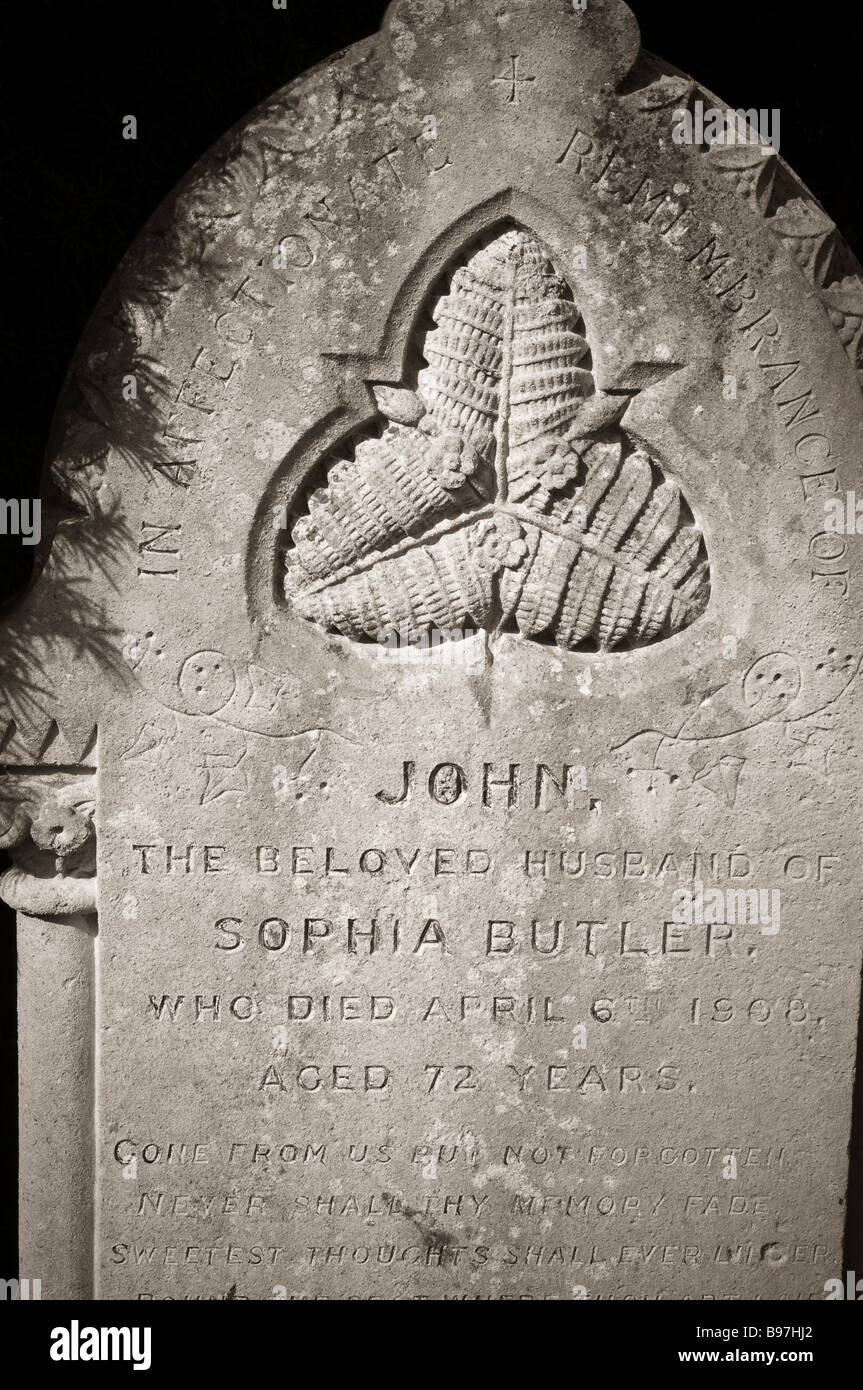 Voir l'ancien cimetière de Southampton qui est situé sur la commune de Southampton, Hampshire, Angleterre Banque D'Images