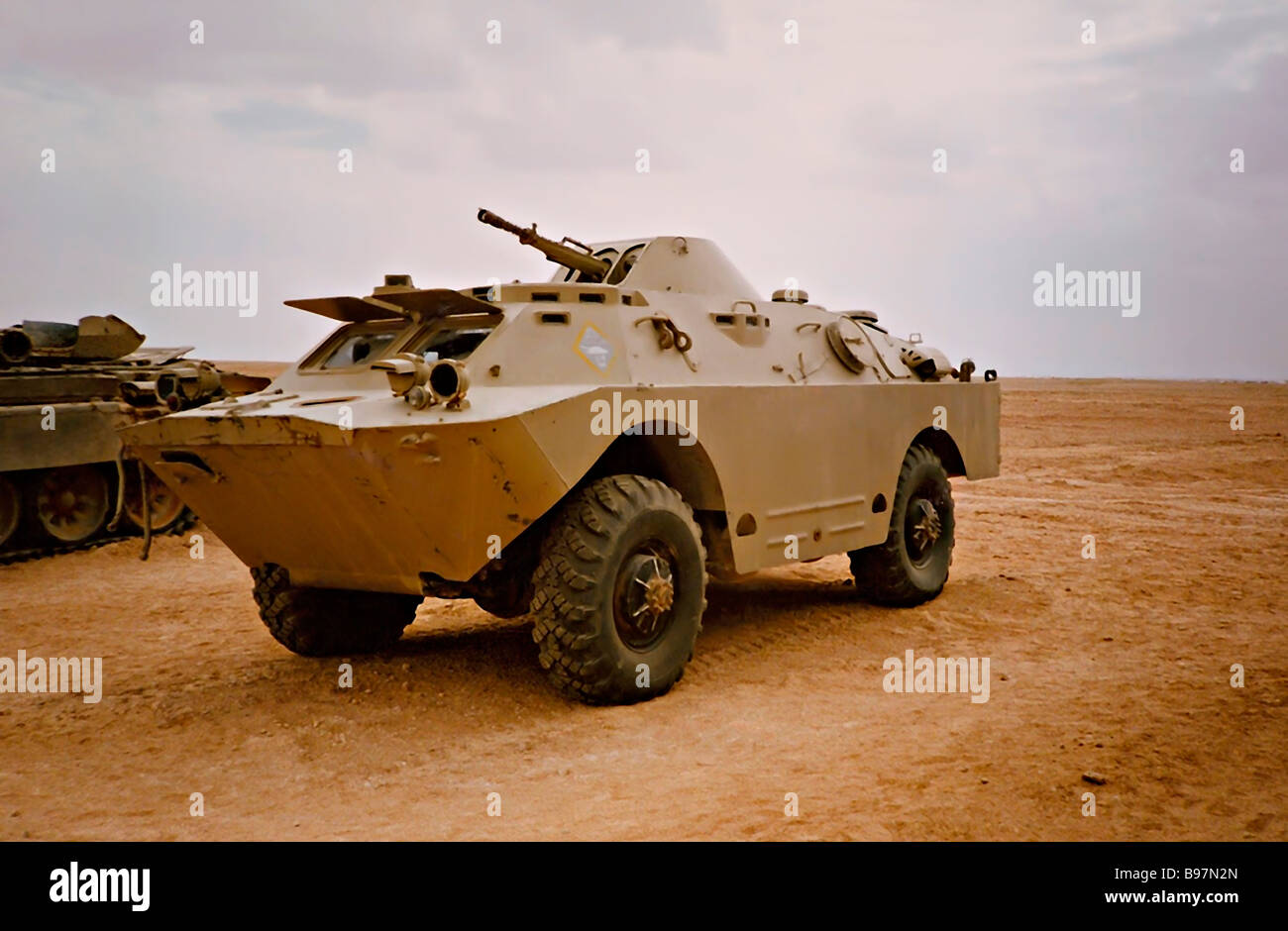Transport de blindés iraquiens dans la guerre du Golfe, l'Iraq Middle East 1991 Banque D'Images