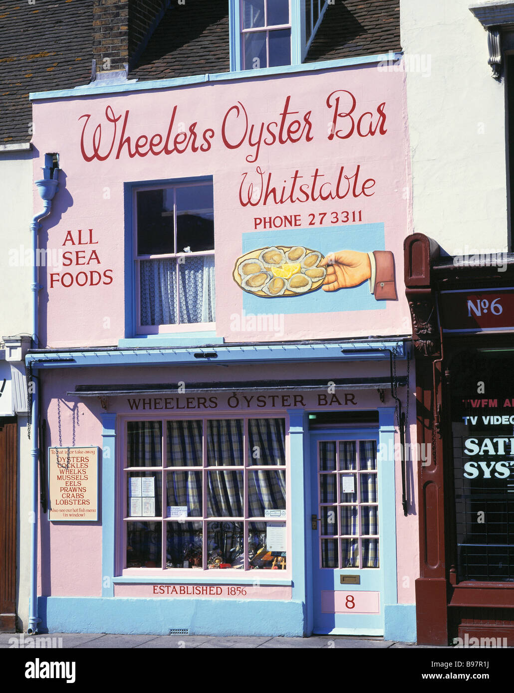 Go WHITSTABLE KENT WHEELERS OYSTER BAR Banque D'Images