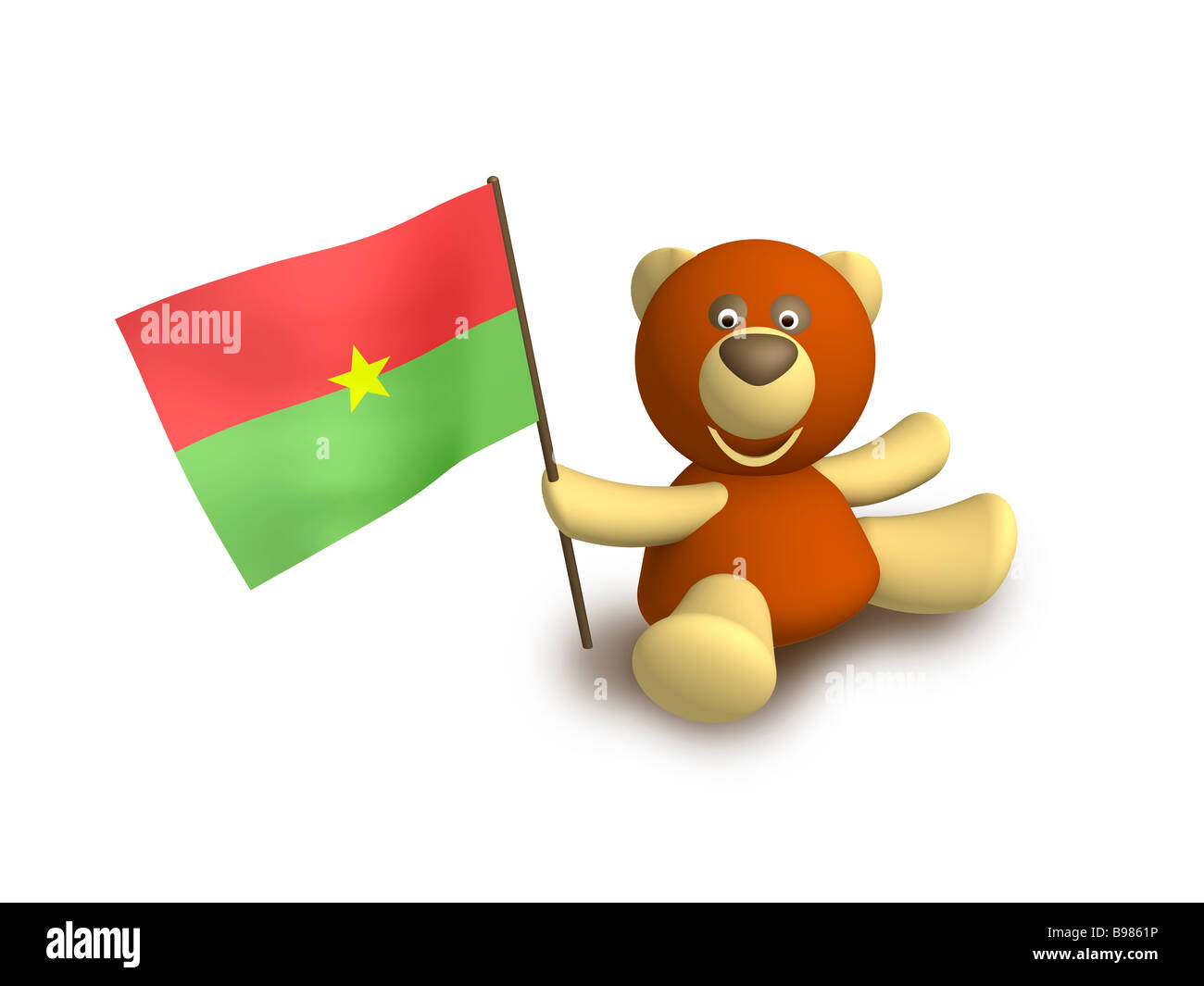 Drapeau du burkina faso Banque D'Images