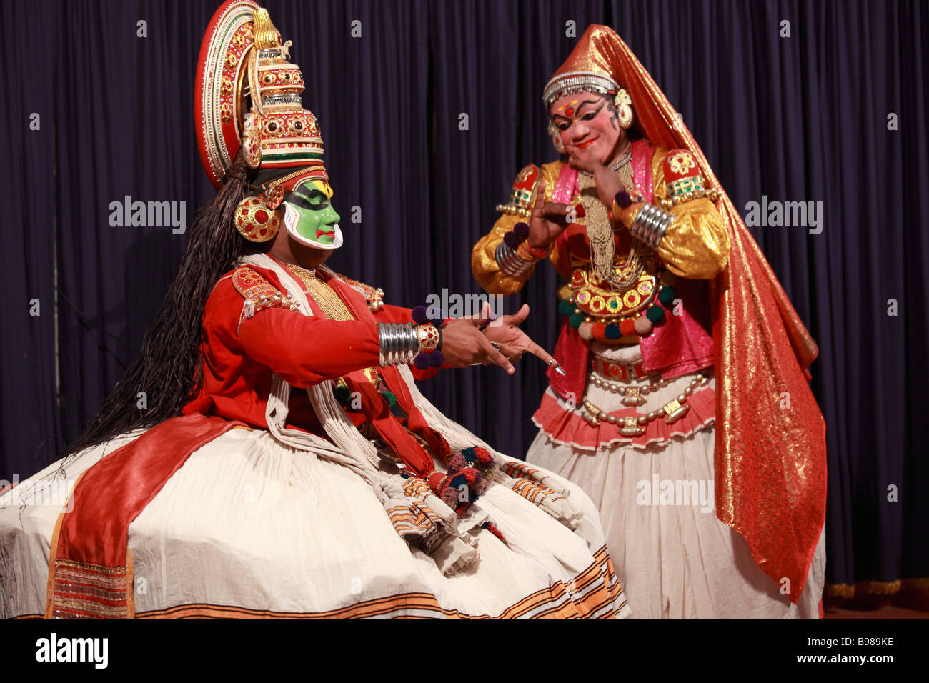 L'Inde Kerala Kochi Cochin théâtre kathakali Banque D'Images