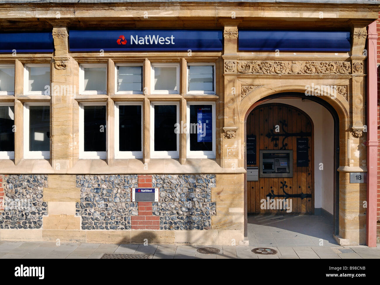 La porte de la Banque Natwest Banque D'Images