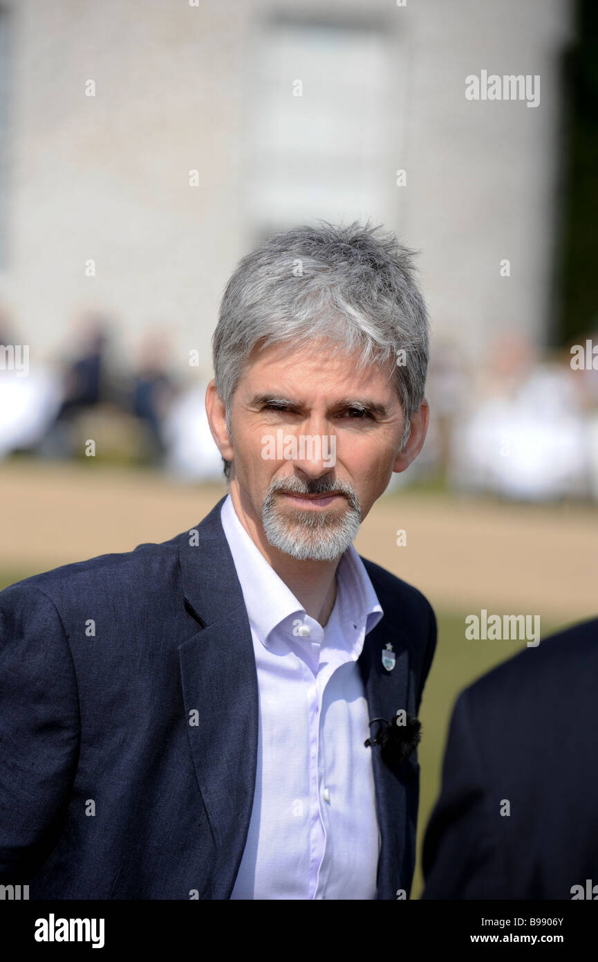 Pilote de voiture de course Damon Hill OBE. Photo par Jim Holden. Banque D'Images