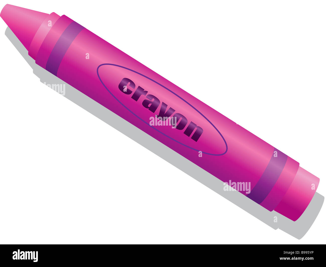 Crayon de couleur rose/purle illustration Banque D'Images