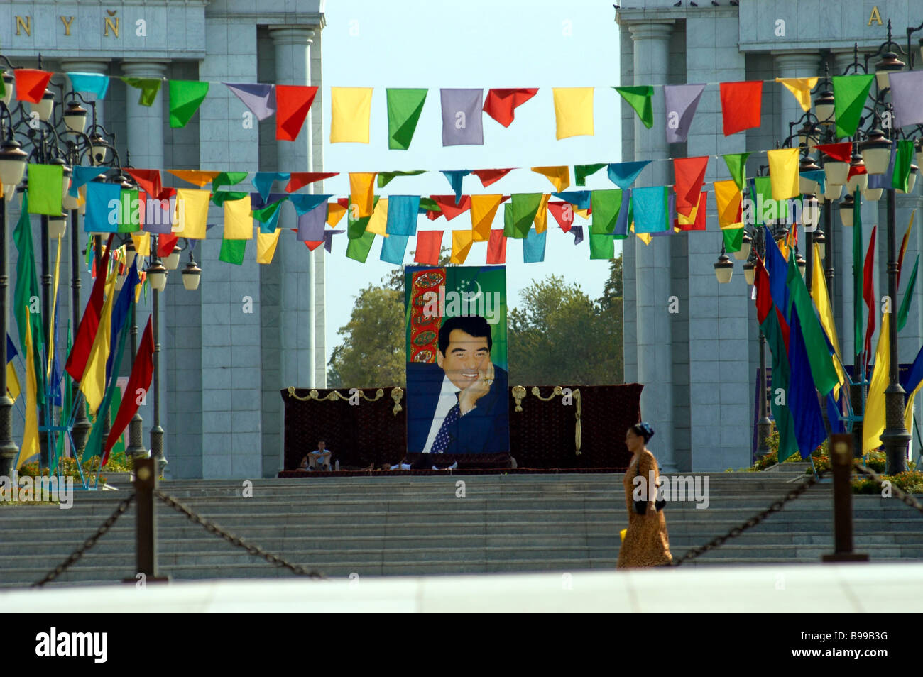 Statue de la personnalité culte Turkmenbashy Turkmenbashi Banque D'Images