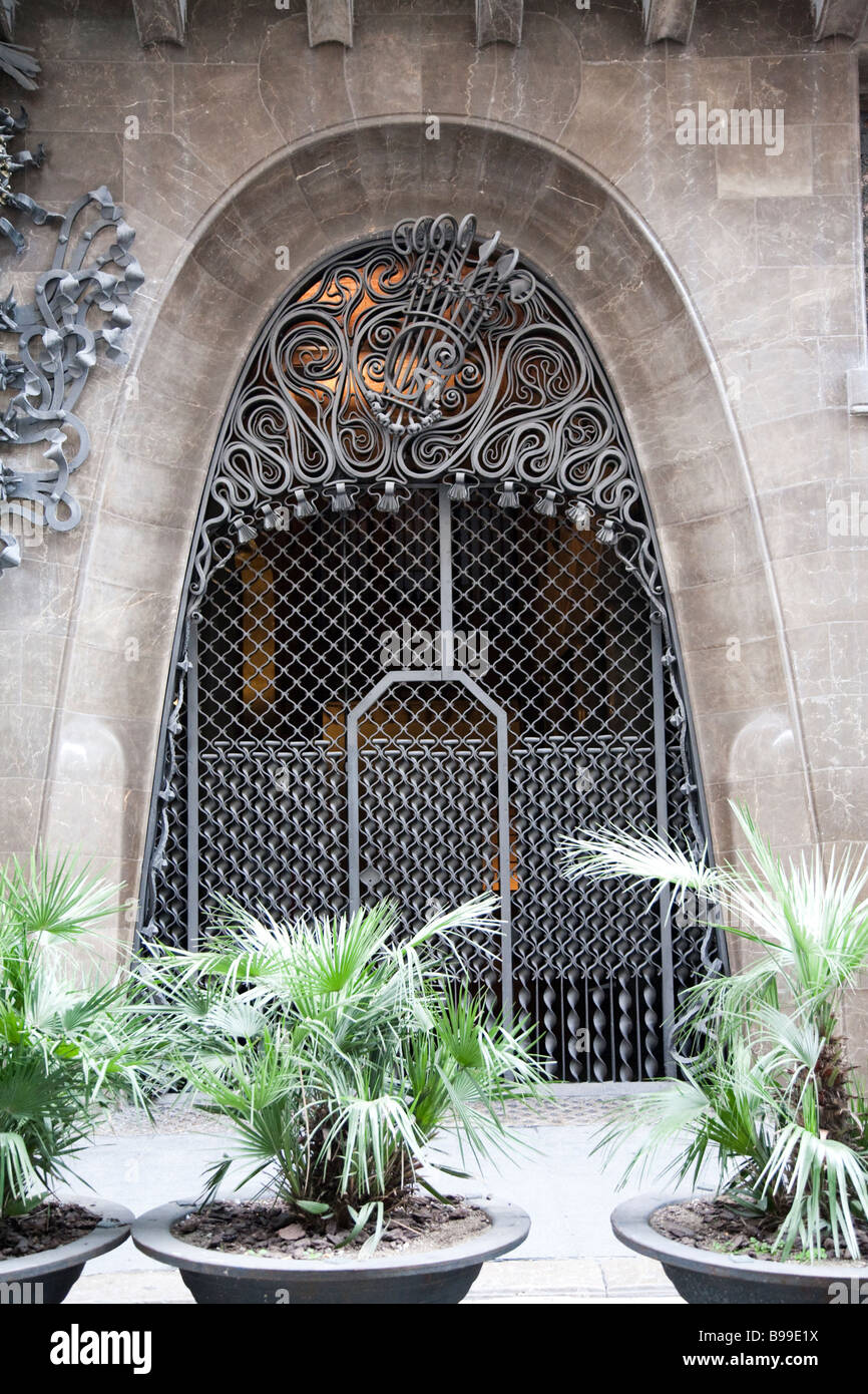 Palau Güell, Antoni Gaudi, Barcelone Espagne Banque D'Images