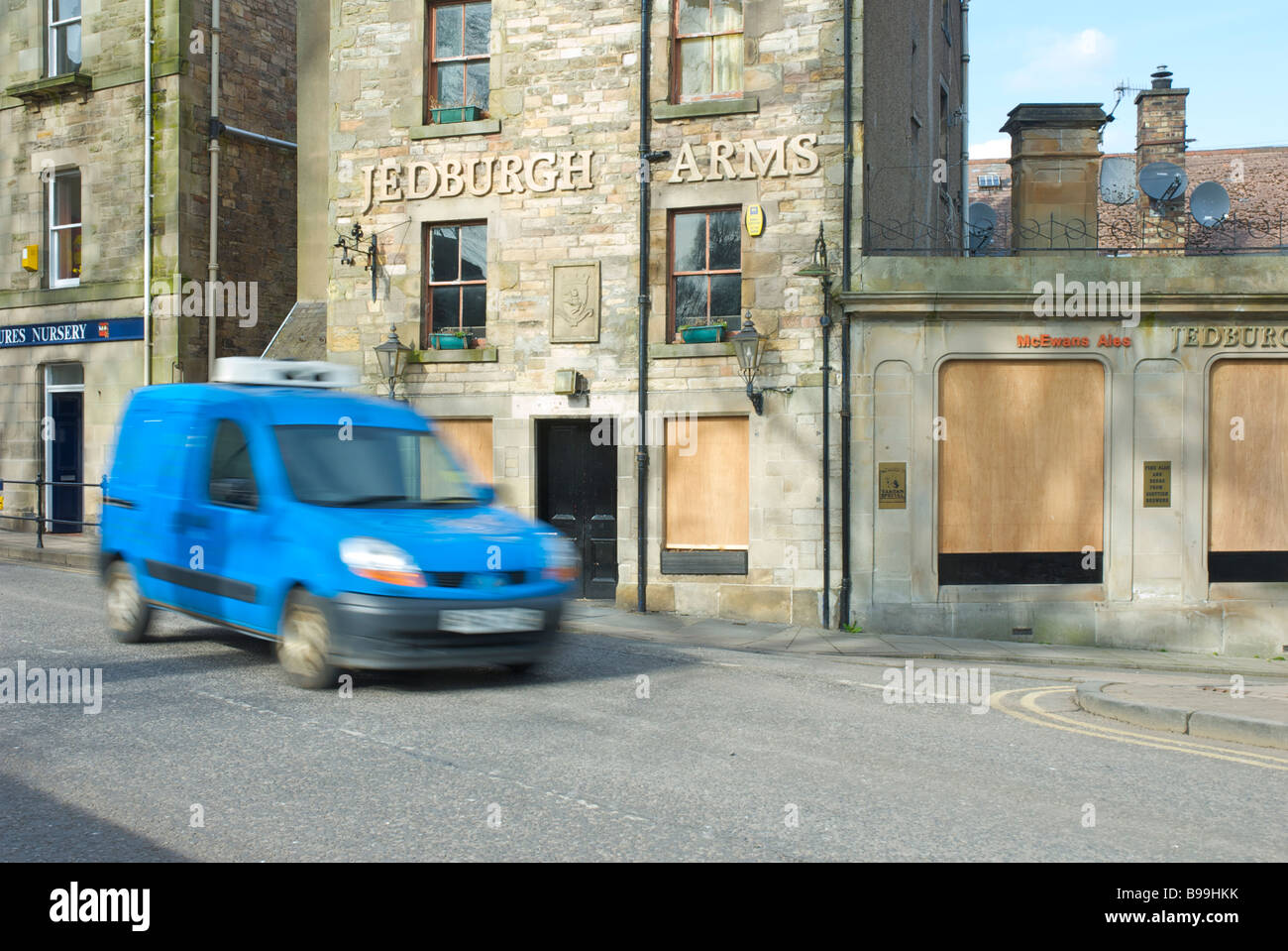 Le bras, Jedburgh et fermé, éclipses, Jedburgh, Roxburghshire, en Écosse, Royaume-Uni Banque D'Images