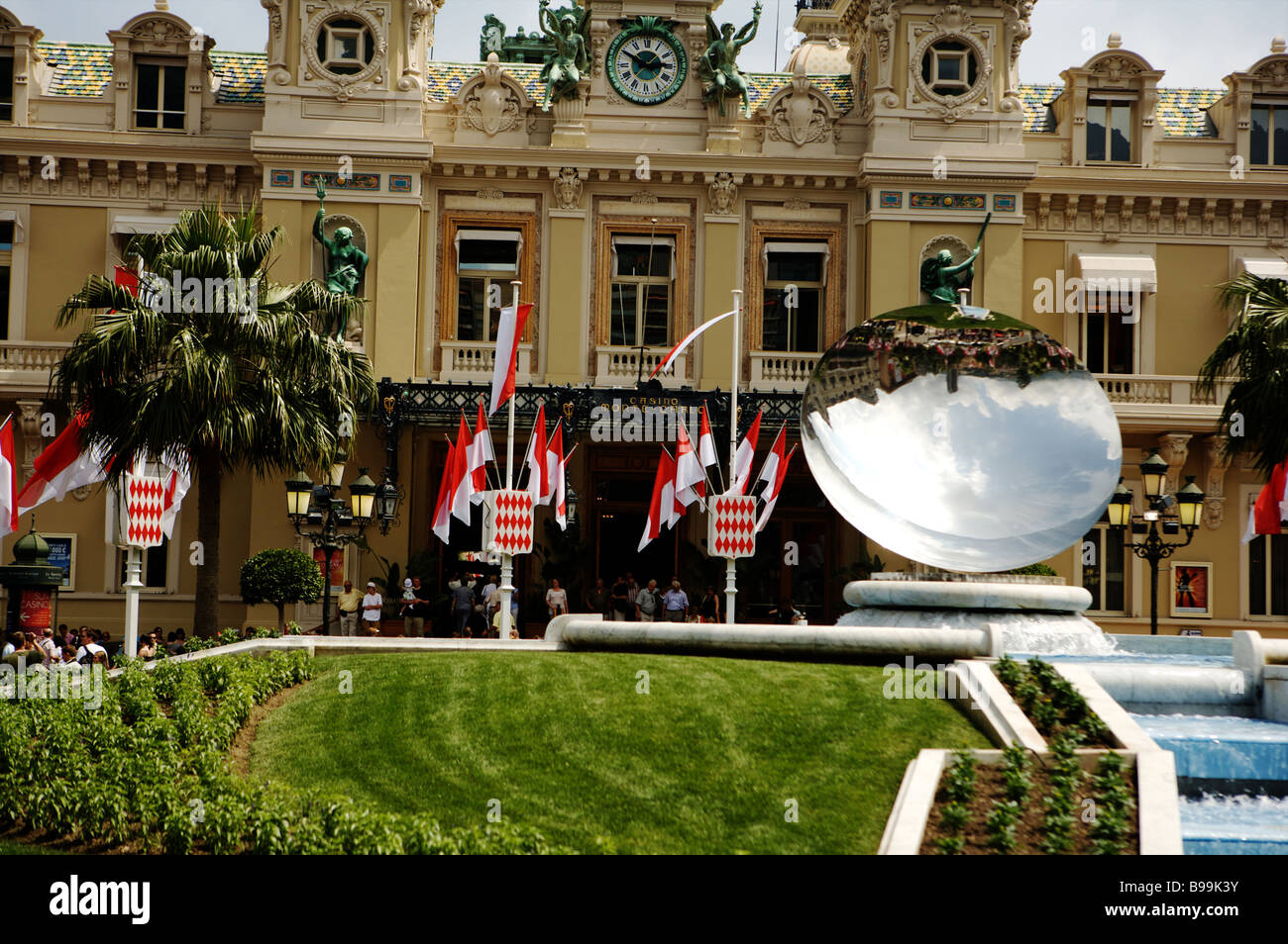 L'avant de l'Hotel de Paris Monaco Monte Carlo Banque D'Images