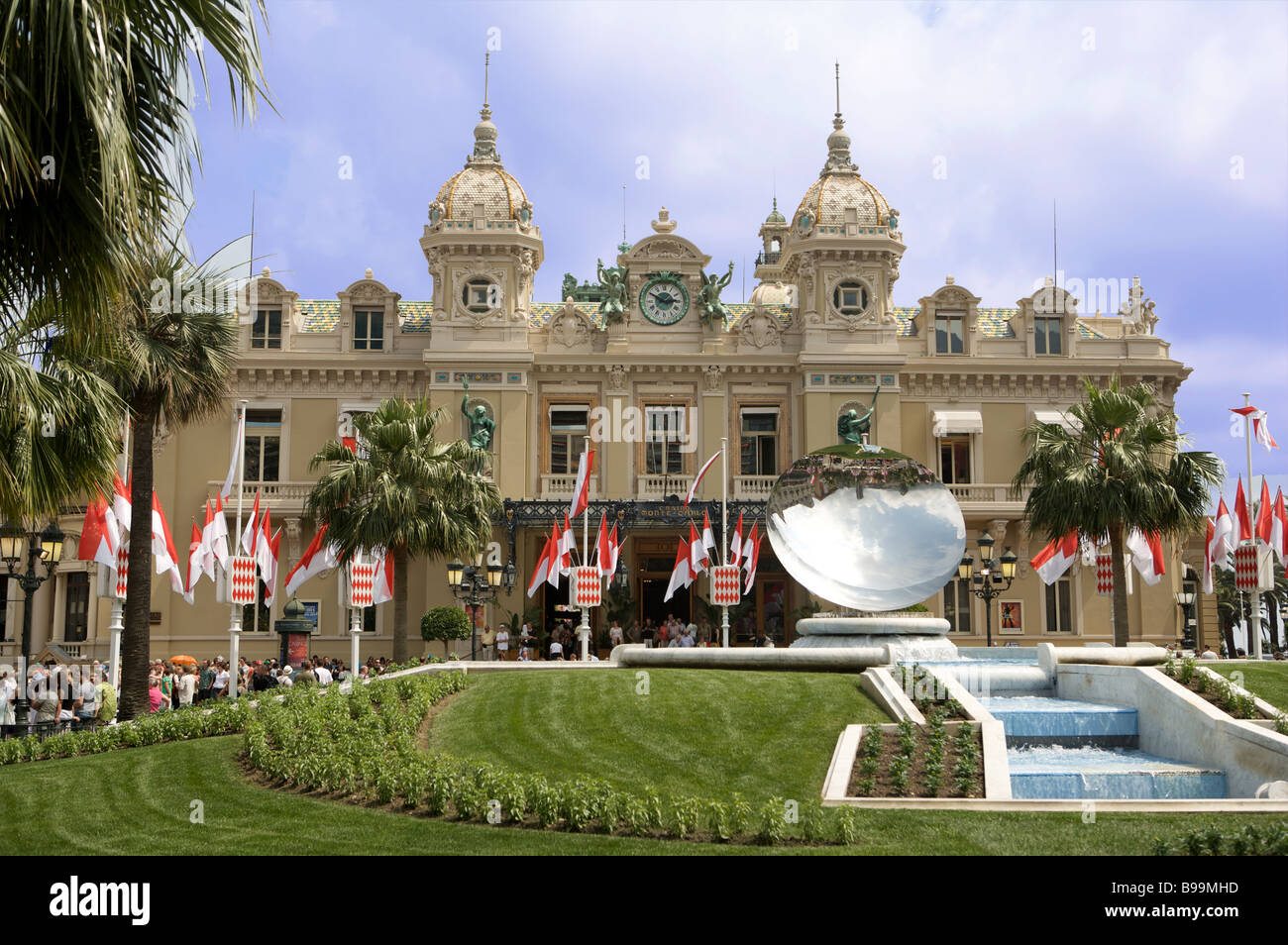 L'avant de l'Hotel de Paris Monaco Monte Carlo Banque D'Images