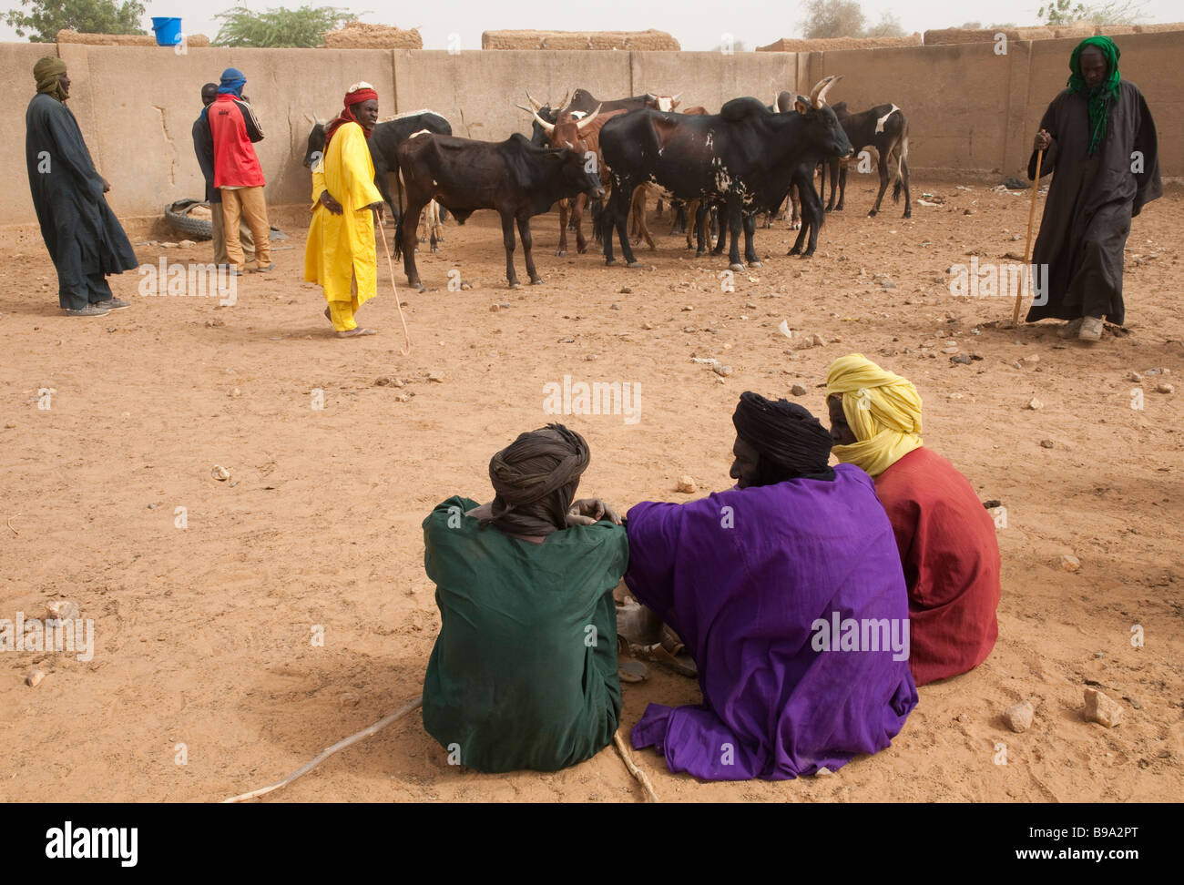 L'Afrique de l'Ouest Sahel Burkina Fasso Gorom Gorom l'un des plus grands marché hebdomadaire au Sahel Banque D'Images