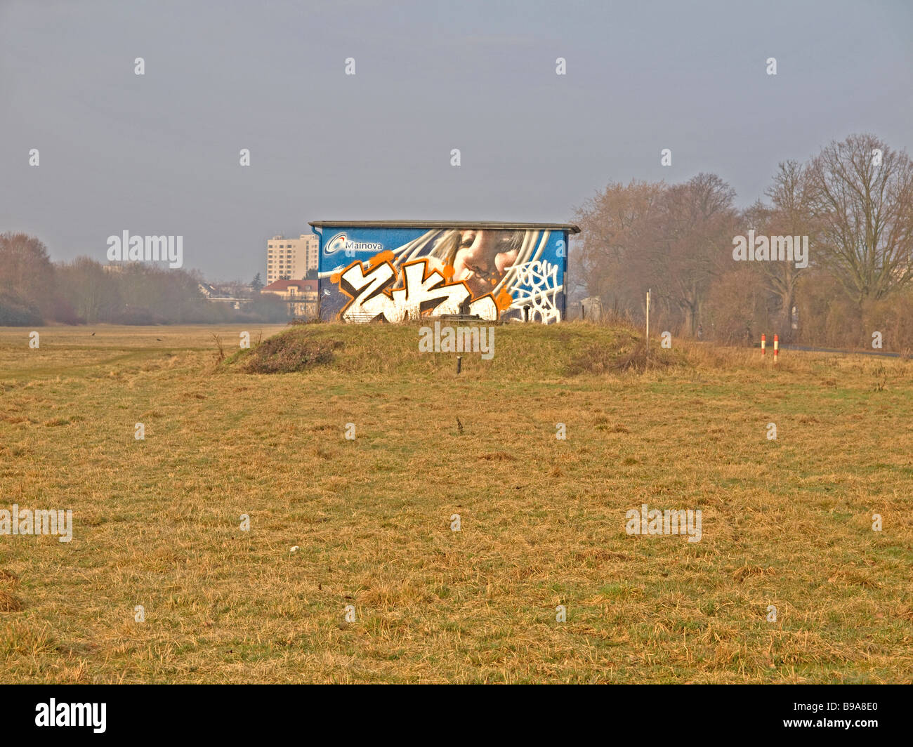 Electric power station de commutation de Mainova Frankfurt am Main Allemagne Hesse Banque D'Images