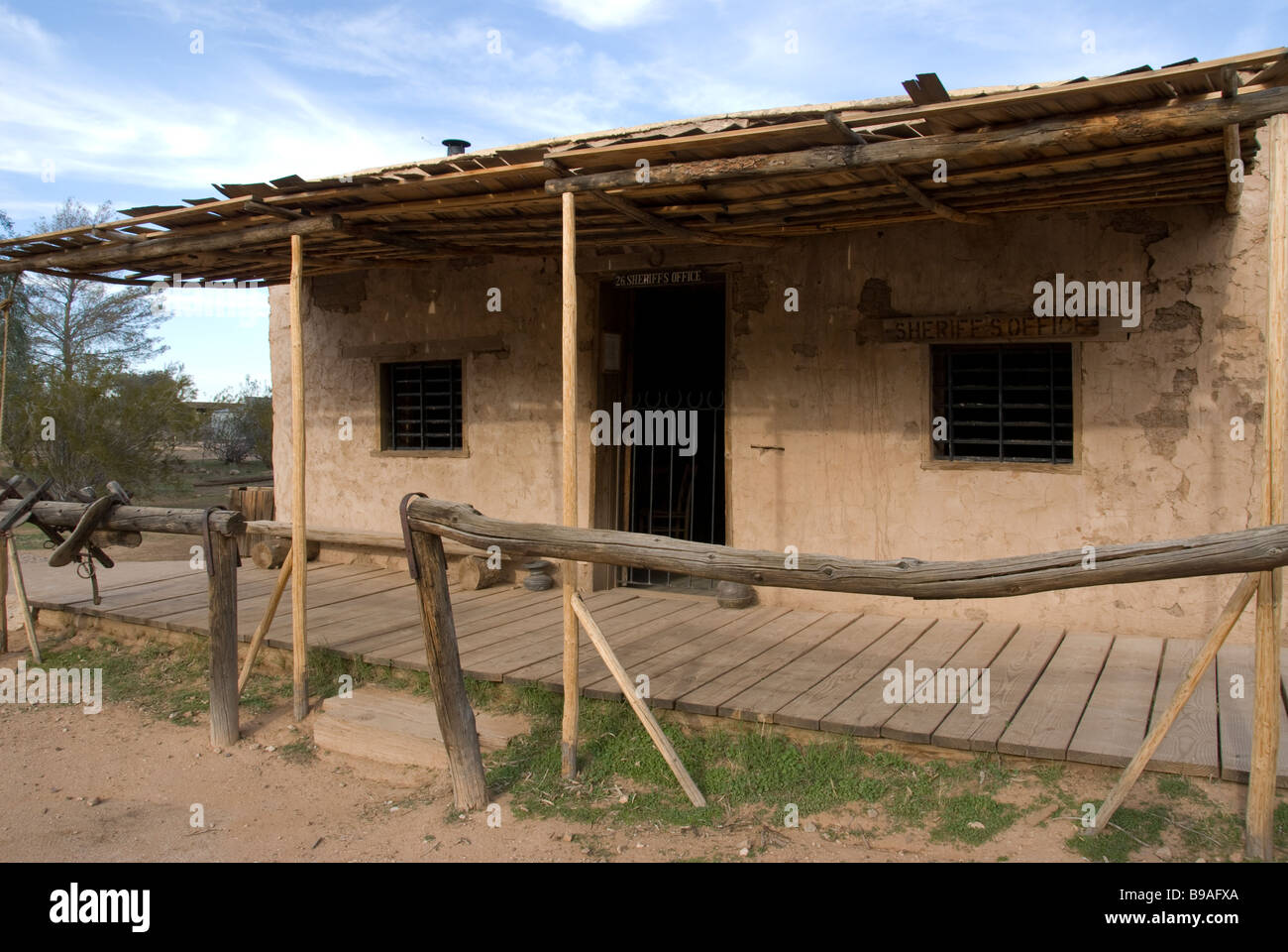 Stock photo de Pioneer Living History Village sheffiff s office Banque D'Images