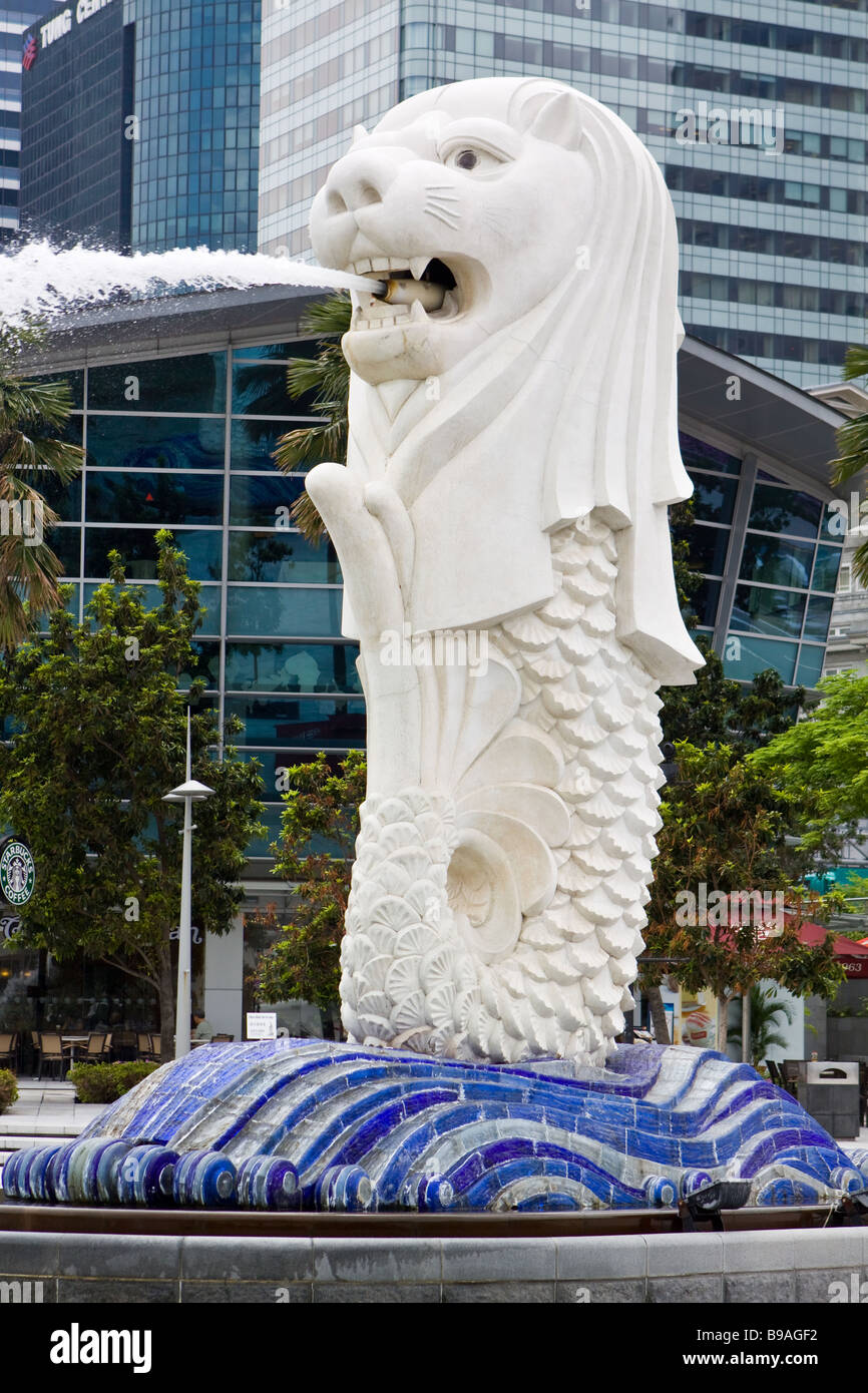 Statue du Merlion Singapour Banque D'Images