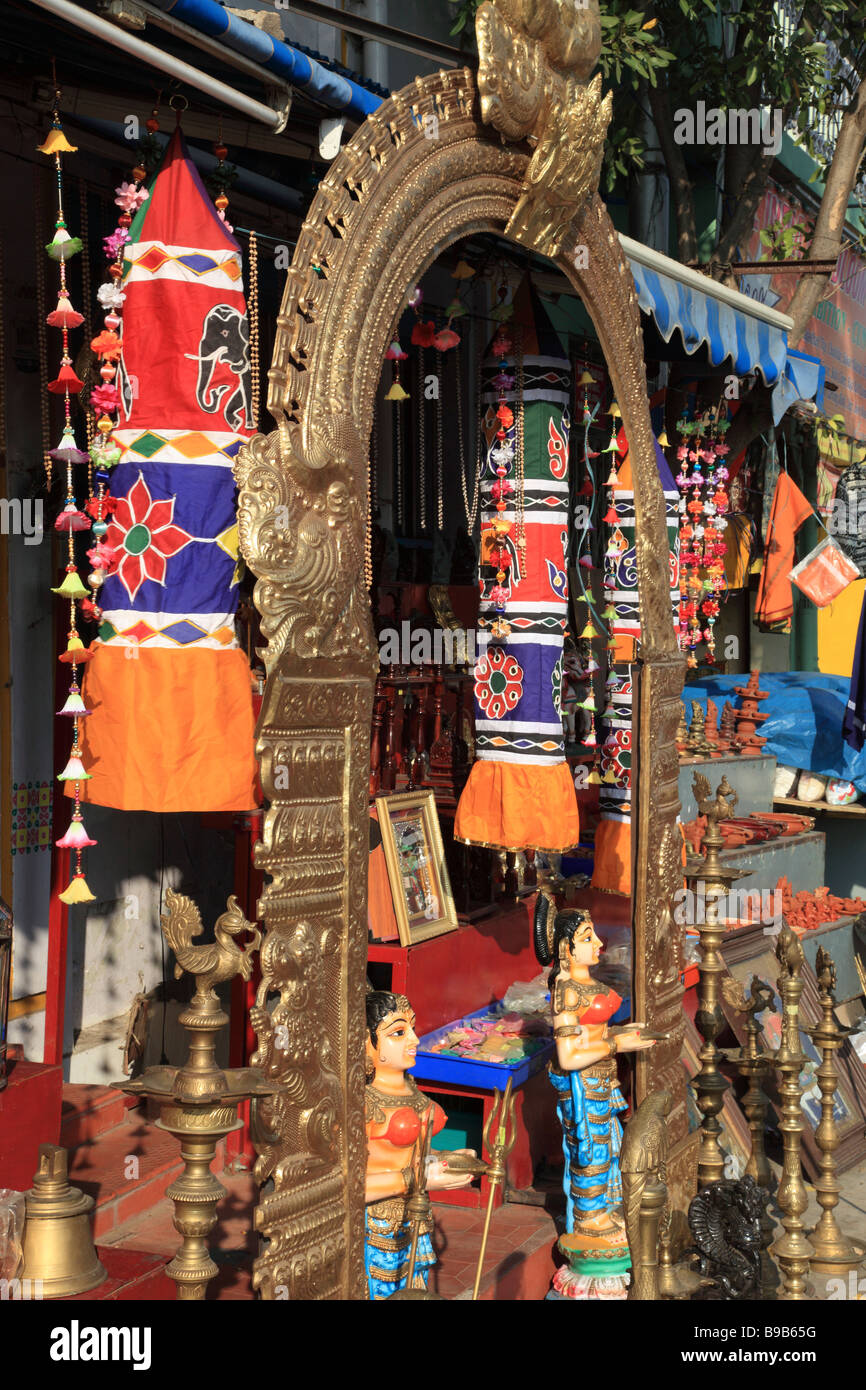 L'Inde Tamil Nadu Chennai Madras boutique d'artisanat Banque D'Images