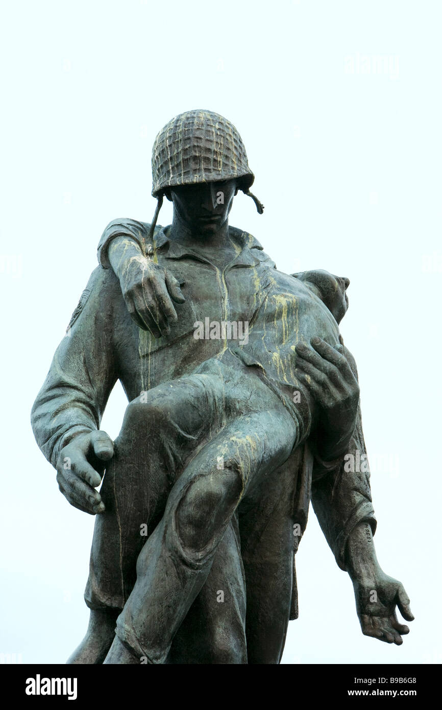 Une statue de commémorer à Liberty State Park, New Jersey, USA. Banque D'Images